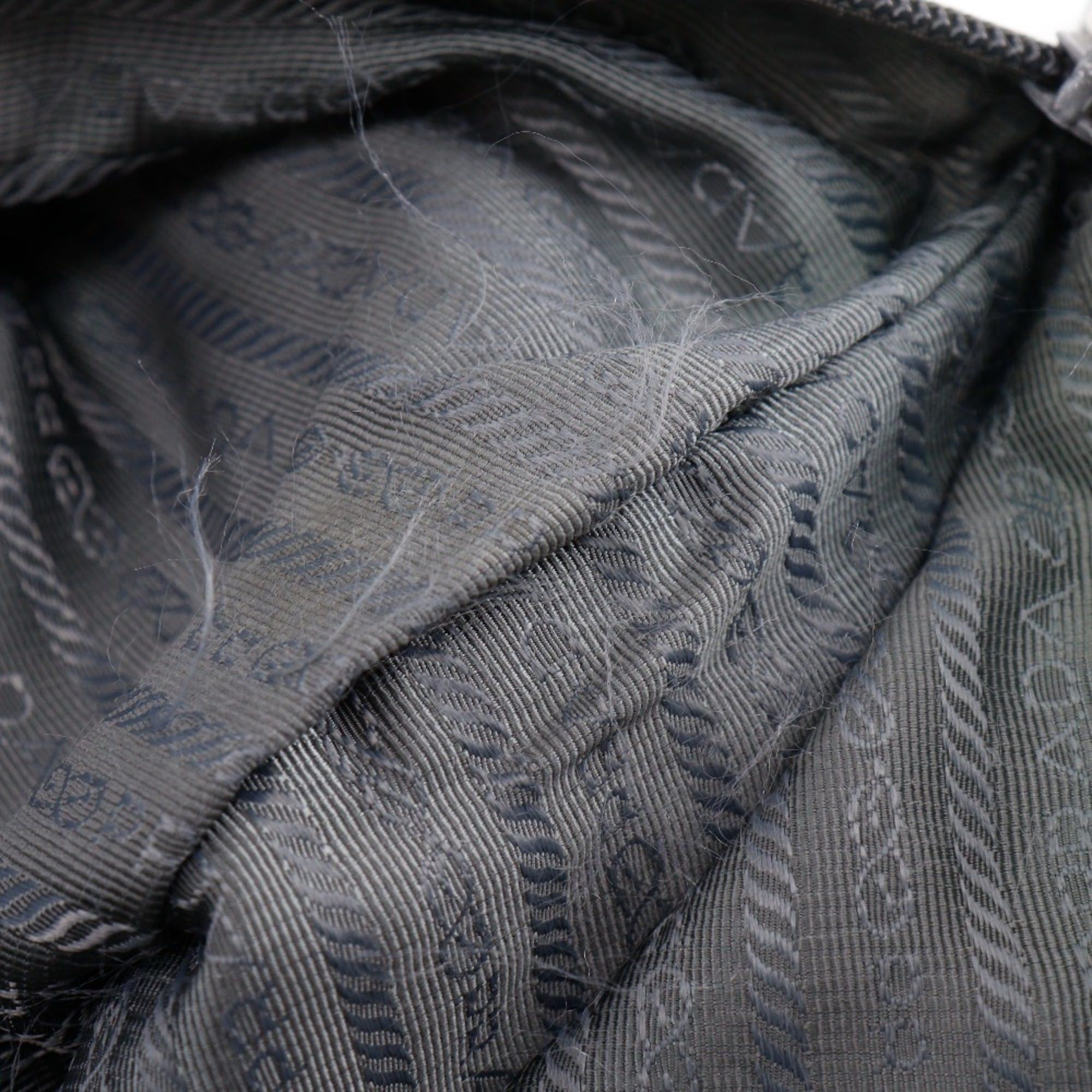 Prada Prada tote bag, nylon, khaki, A4 size, zipper closure, unisex. Size ONE SIZE - 9 Thumbnail