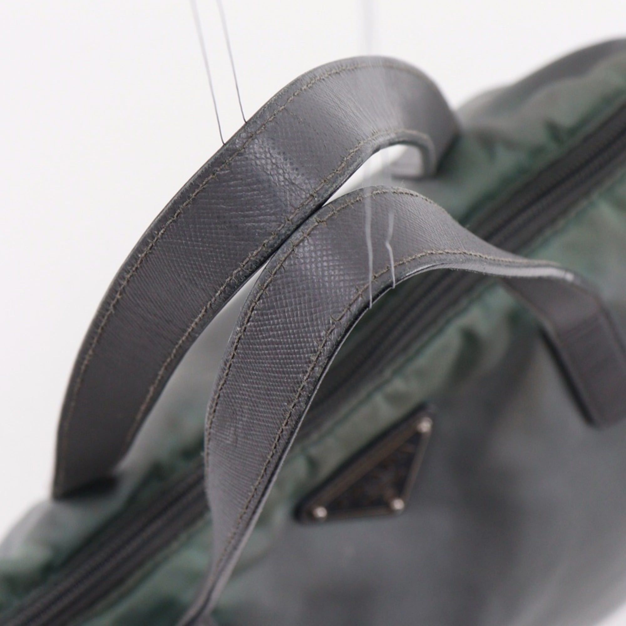 Prada Prada tote bag, nylon, khaki, A4 size, zipper closure, unisex. Size ONE SIZE - 5 Thumbnail