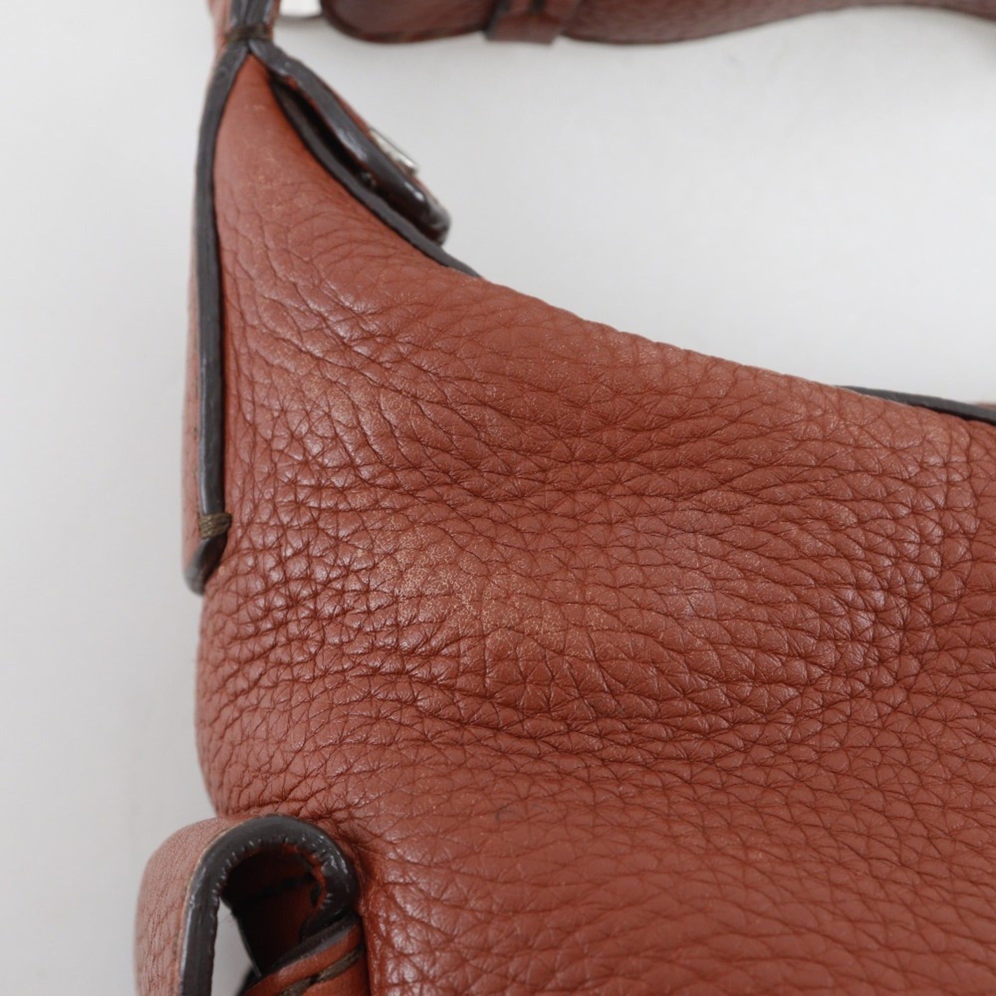 Tod's Tod's (TOD'S) Leather Shoulder Bag, Brown, A5 Size, Zipper Closure, Women's Size ONE SIZE - 14 Thumbnail