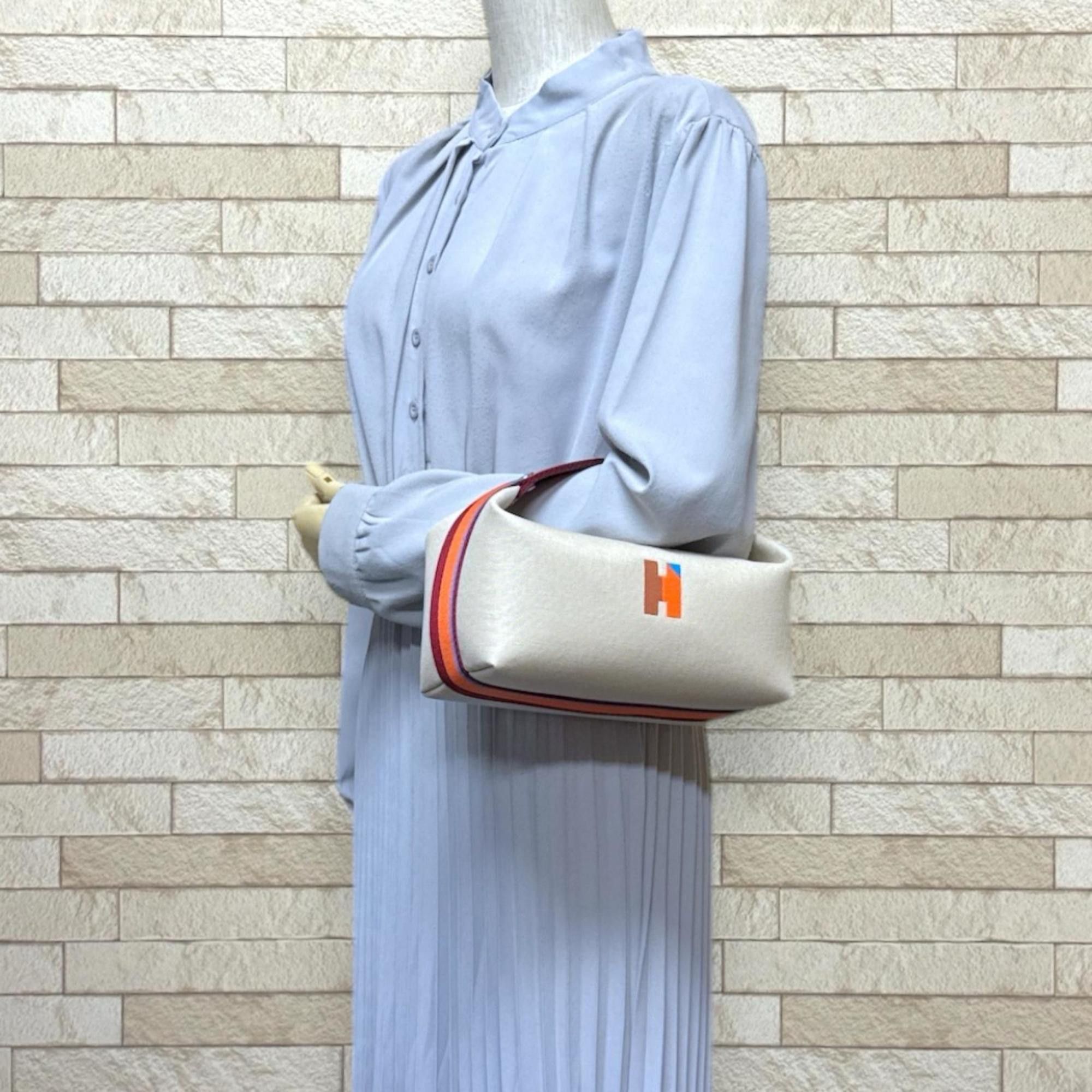 Hermes Hermes Bride à Brac PM Handbag, Cotton, White, Women's, HERMES, Used Size ONE SIZE - 2 Thumbnail