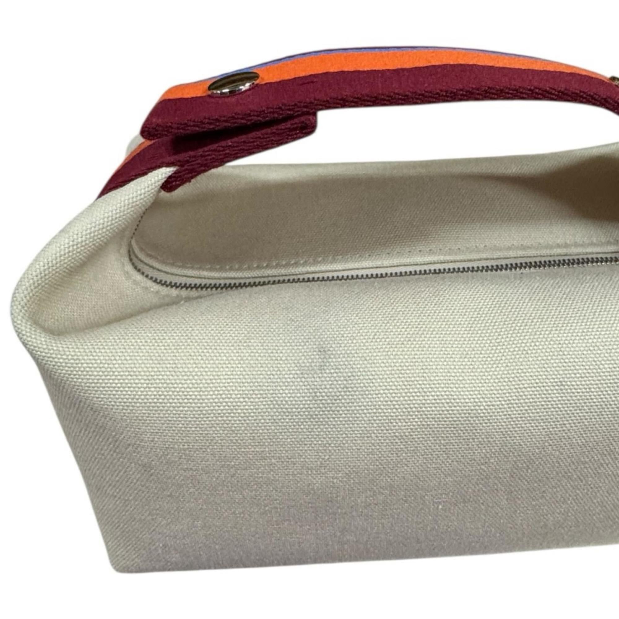 Hermes Hermes Bride à Brac PM Handbag, Cotton, White, Women's, HERMES, Used Size ONE SIZE - 9 Thumbnail