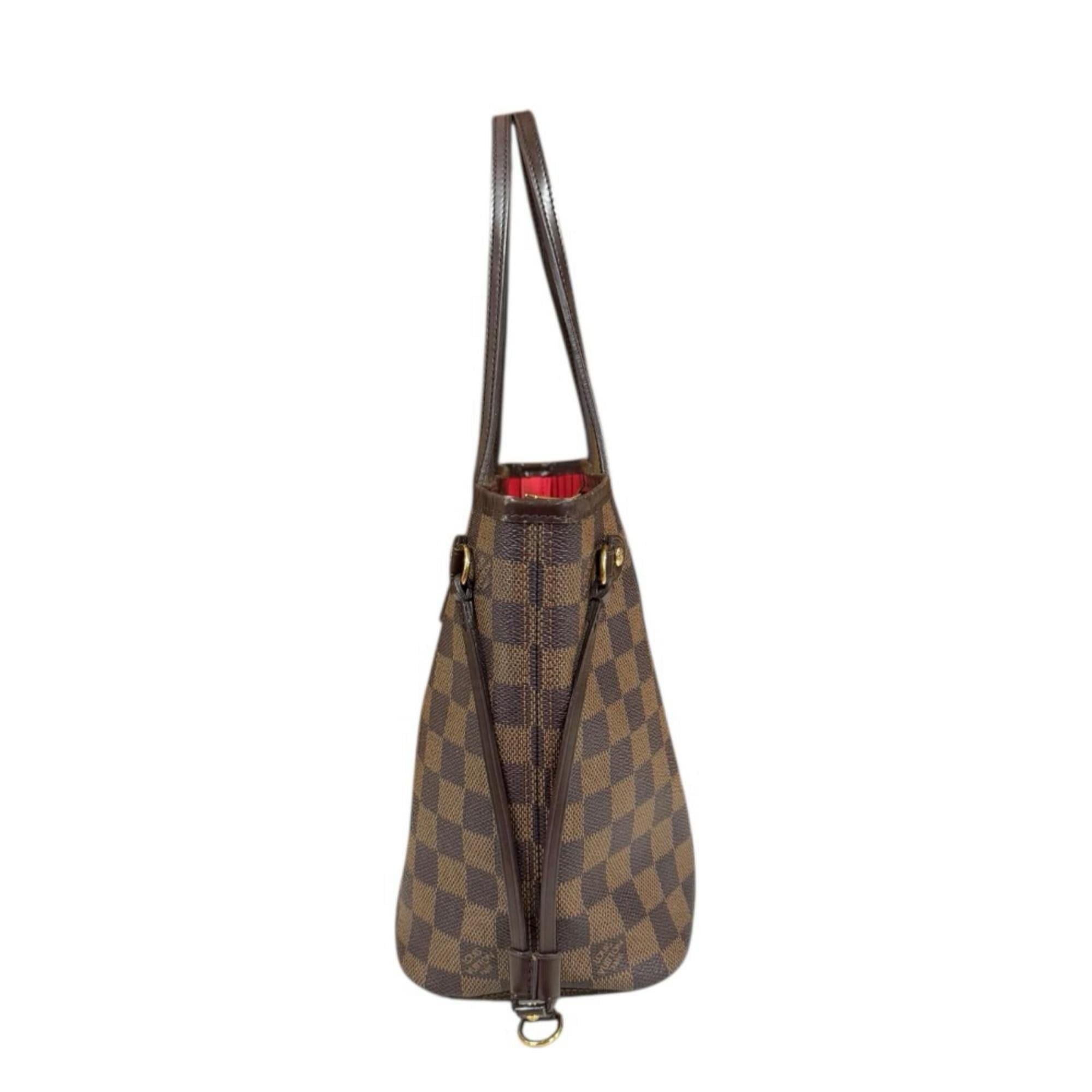 Louis Vuitton Louis Vuitton Neverfull PM Damier Tote Bag, Canvas N51109 Brown, Women's, Pre-owned. Size ONE SIZE - 4 Thumbnail