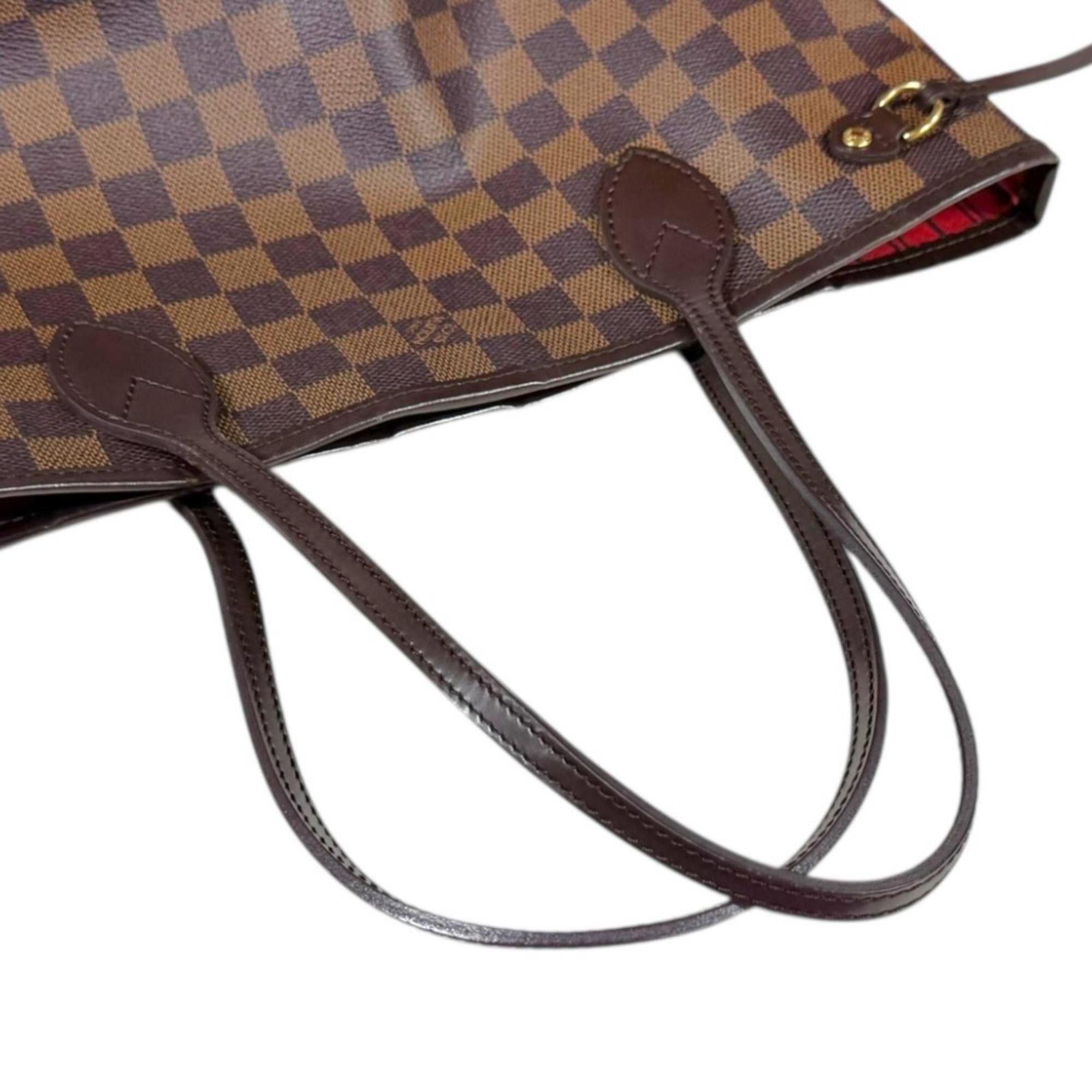 Louis Vuitton Louis Vuitton Neverfull PM Damier Tote Bag, Canvas N51109 Brown, Women's, Pre-owned. Size ONE SIZE - 12 Thumbnail