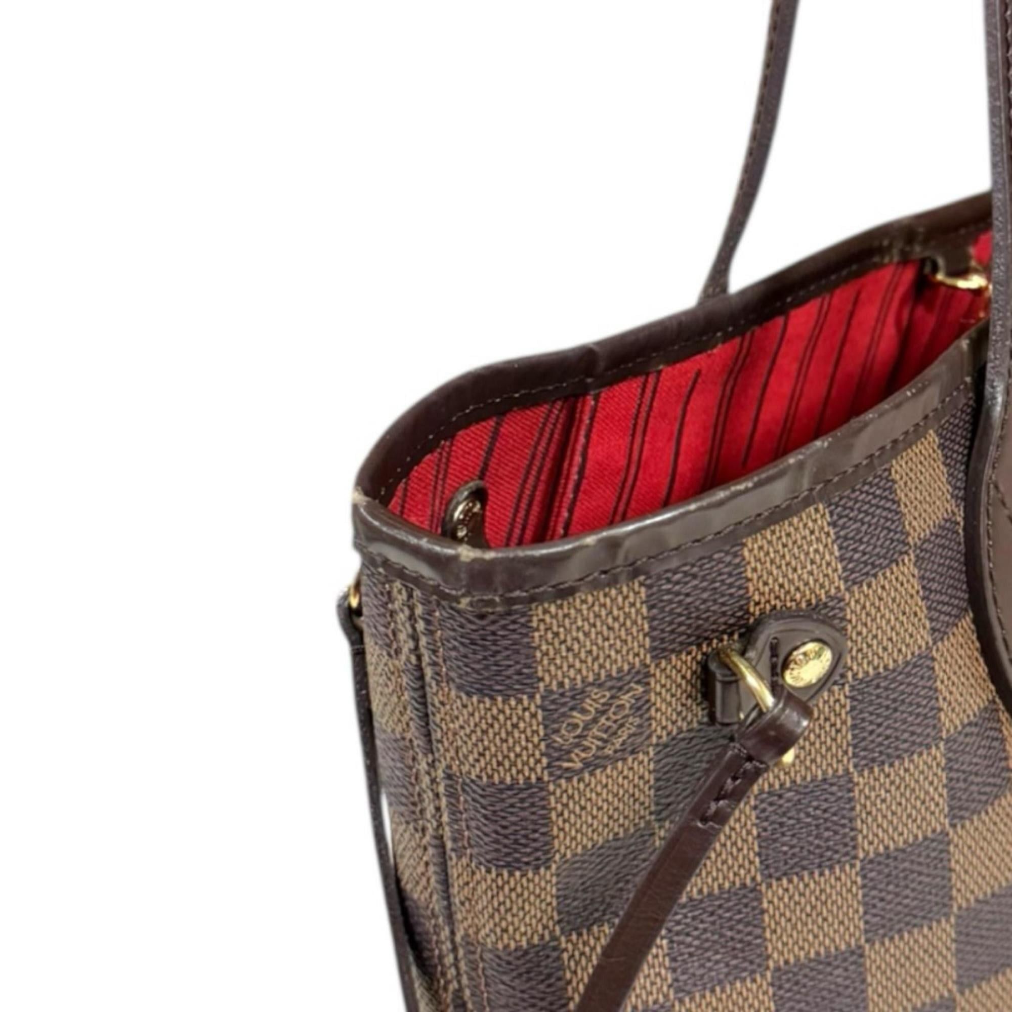 Louis Vuitton Louis Vuitton Neverfull PM Damier Tote Bag, Canvas N51109 Brown, Women's, Pre-owned. Size ONE SIZE - 10 Thumbnail