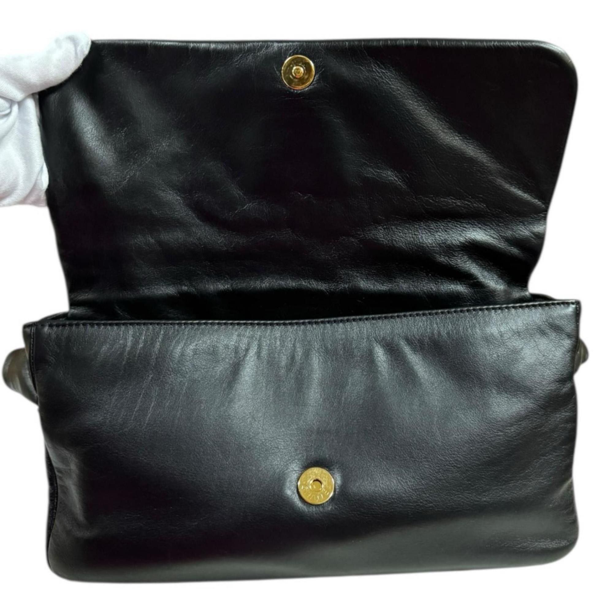 Chanel Chanel Coco Mark Shoulder Bag, Leather, Black, Women's, Used, Chain Size ONE SIZE - 9 Thumbnail