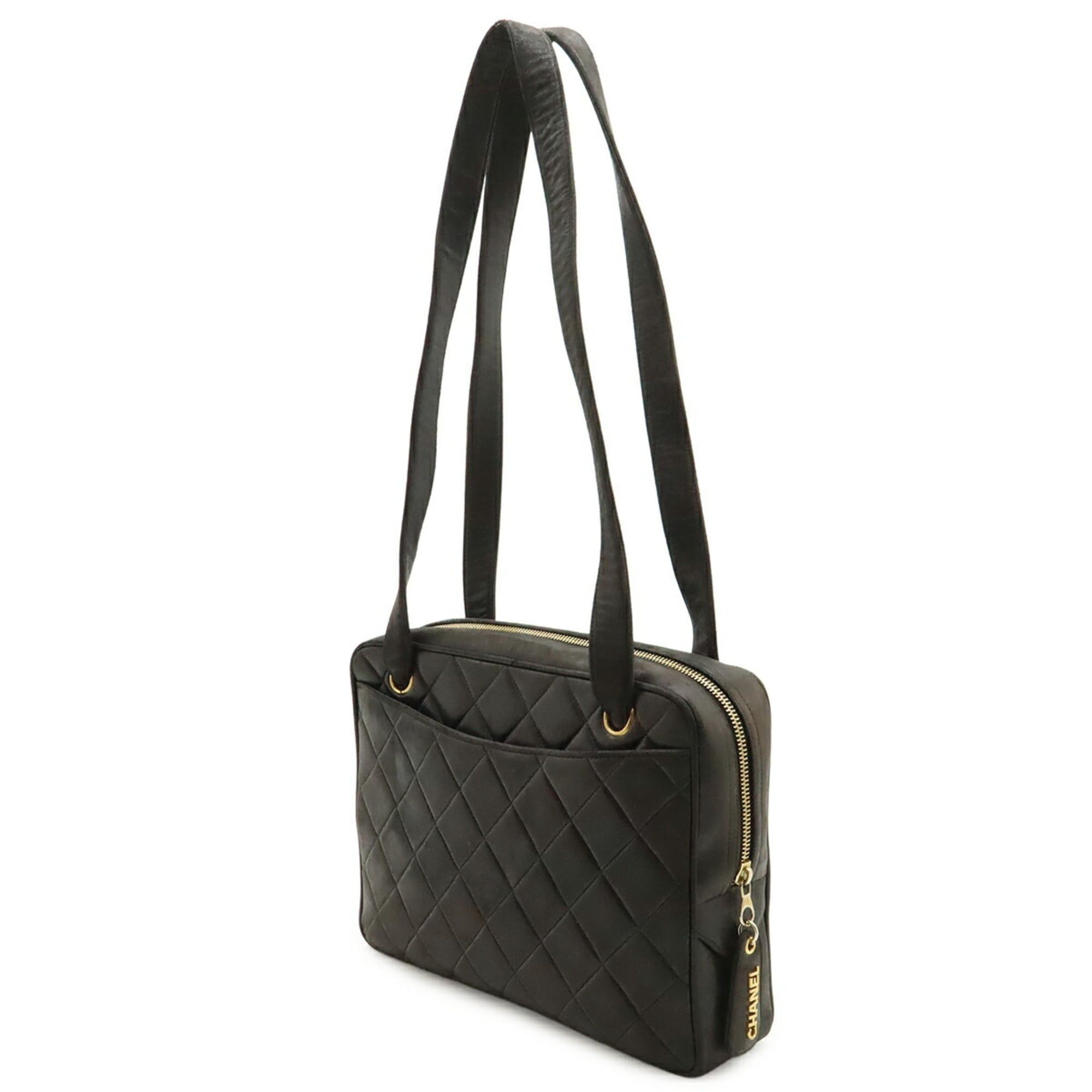 Chanel CHANEL Coco Mark Matelassé Tote Bag Shoulder Leather Black Size ONE SIZE - 3 Thumbnail