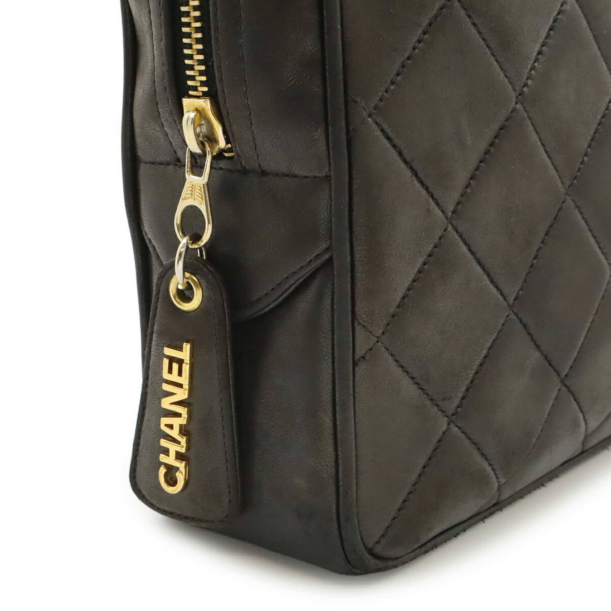 Chanel CHANEL Coco Mark Matelassé Tote Bag Shoulder Leather Black Size ONE SIZE - 7 Thumbnail