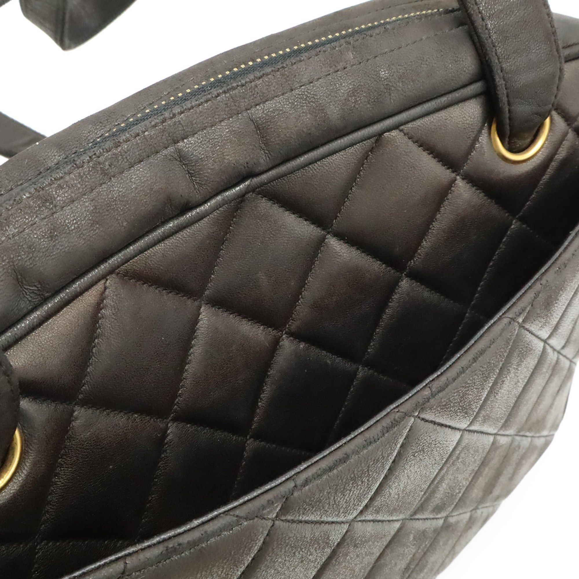 Chanel CHANEL Coco Mark Matelassé Tote Bag Shoulder Leather Black Size ONE SIZE - 9 Thumbnail
