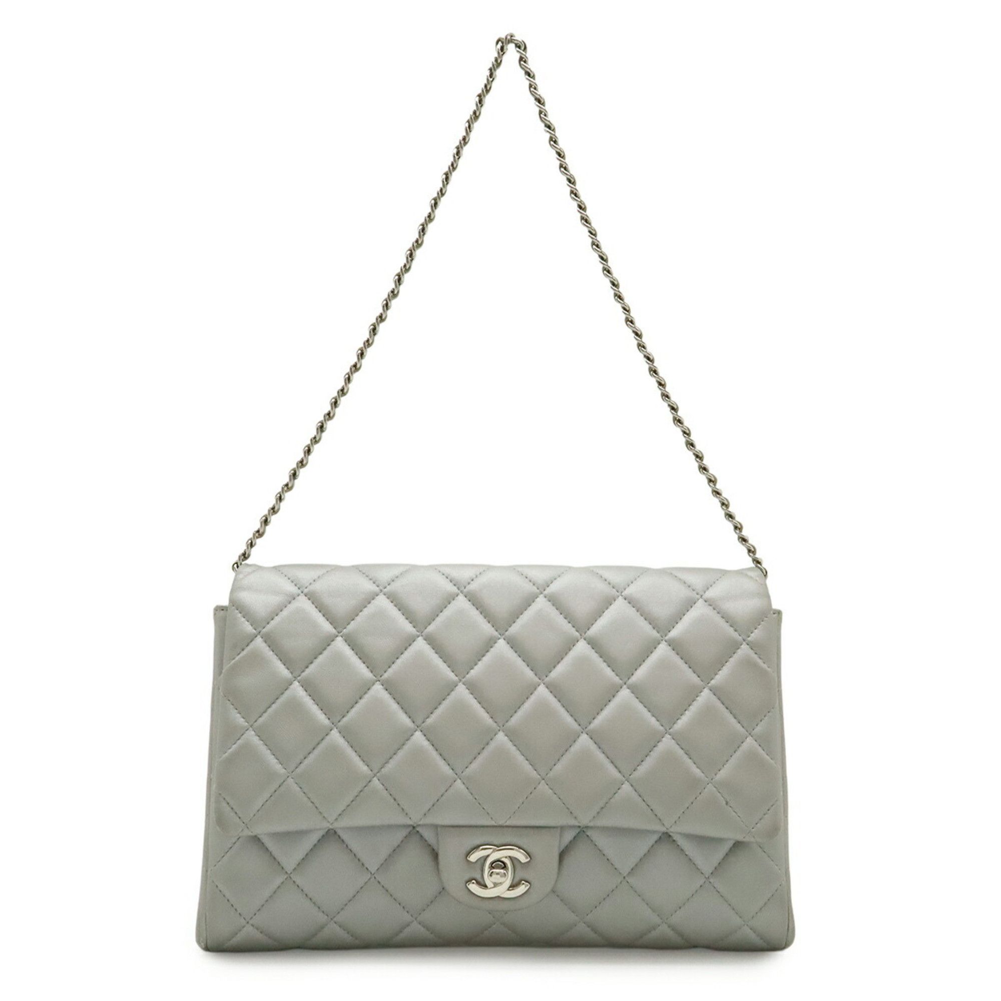 Chanel CHANEL Matelassé Coco Mark Chain Bag Shoulder Leather Silver Size ONE SIZE - 2 Thumbnail