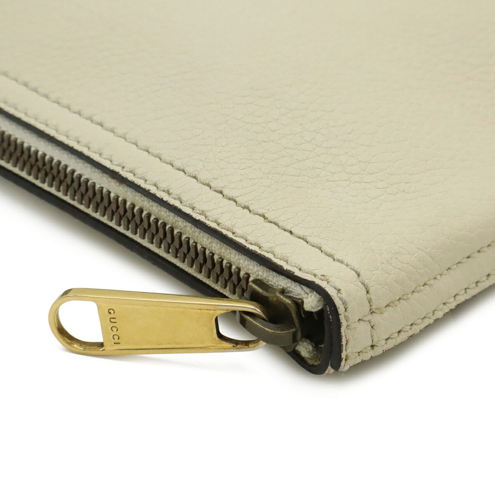 Gucci Gucci Print Medium Portfolio Clutch Bag, Second Leather, Ivory, White, Green, Red, 500981 Size ONE SIZE - 5 Thumbnail