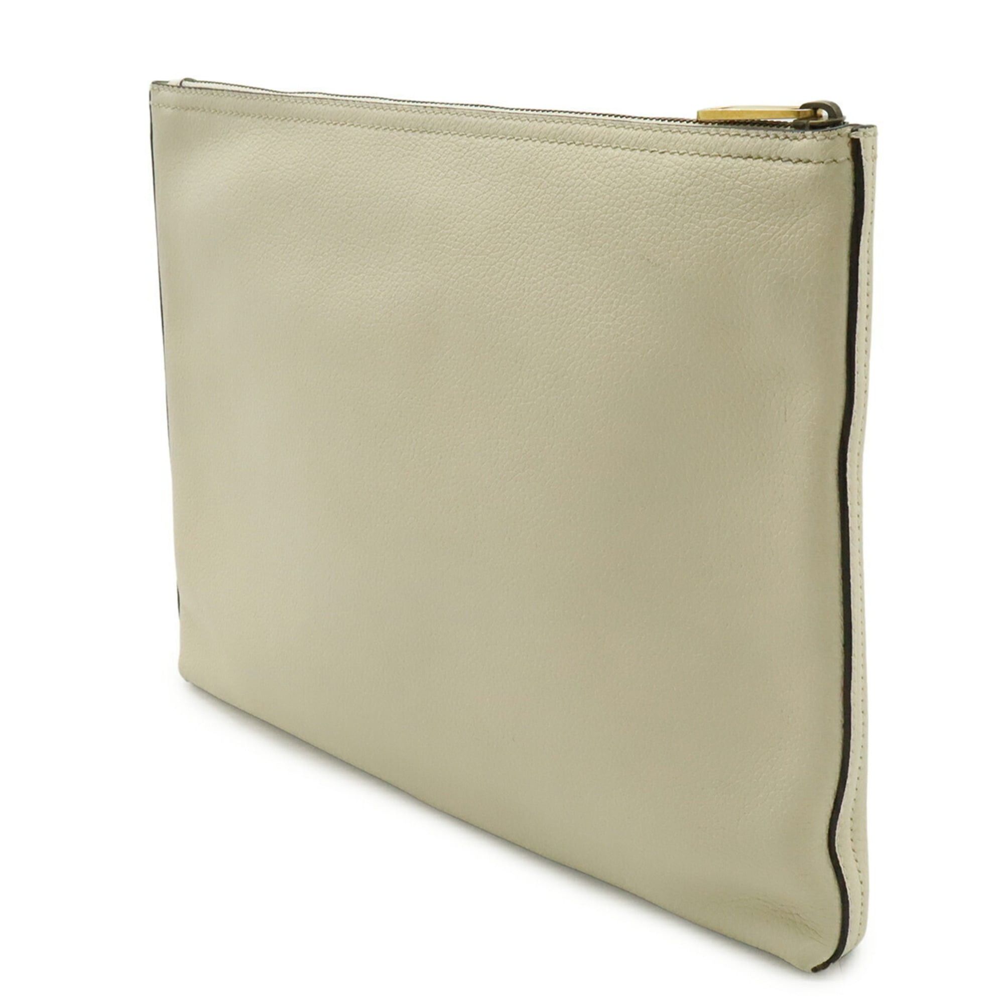 Gucci Gucci Print Medium Portfolio Clutch Bag, Second Leather, Ivory, White, Green, Red, 500981 Size ONE SIZE - 3 Thumbnail