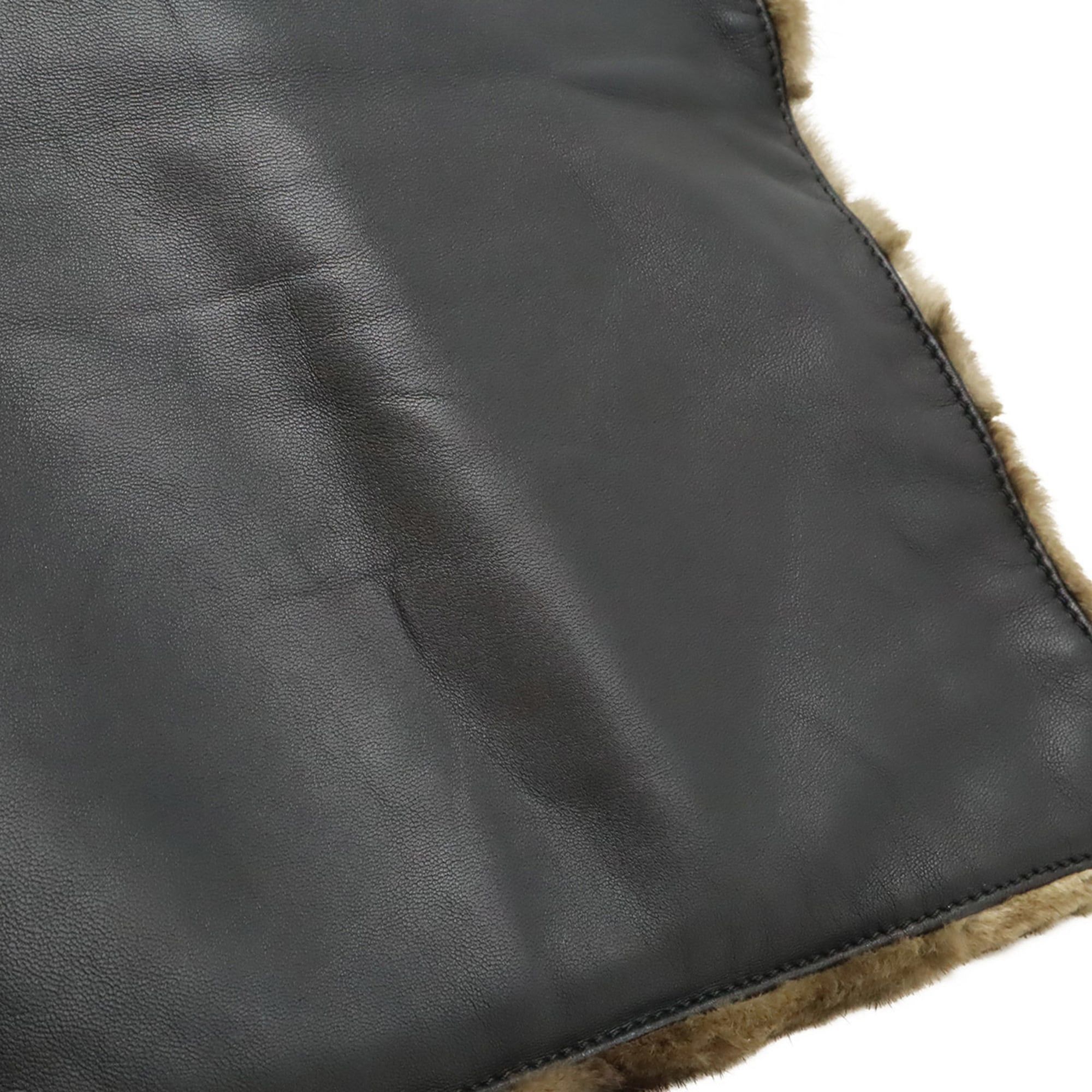 Loewe LOEWE (Loewe) Fur Bag, Handbag, Tote Leather, Dark Brown, Black Size ONE SIZE - 8 Thumbnail