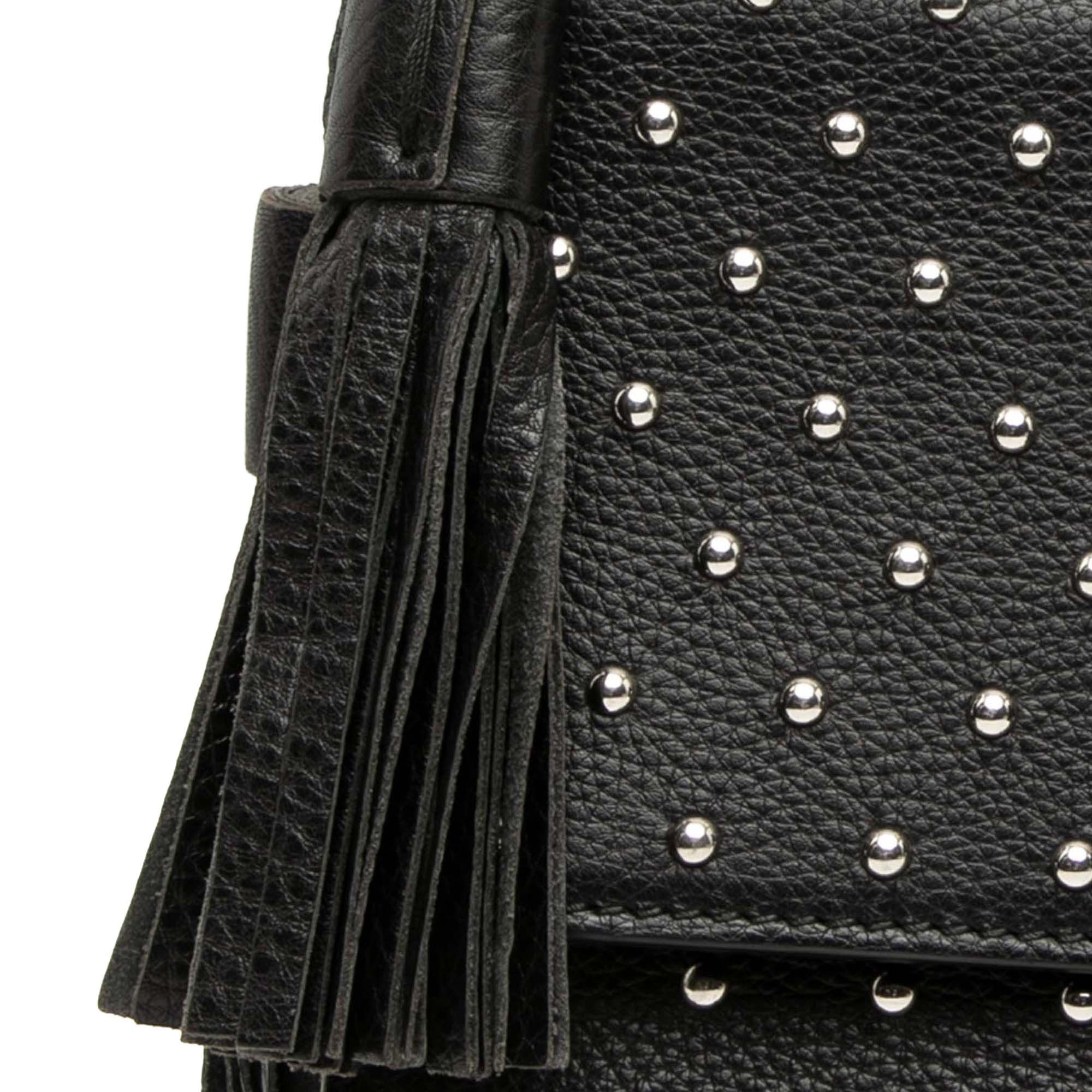 Gucci Medium Studded Leather Miss Bamboo Crossbody Size ONE SIZE - 7 Thumbnail
