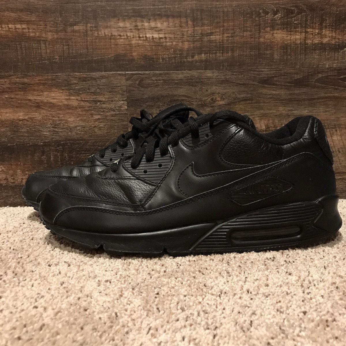 mens all black nike air max 90