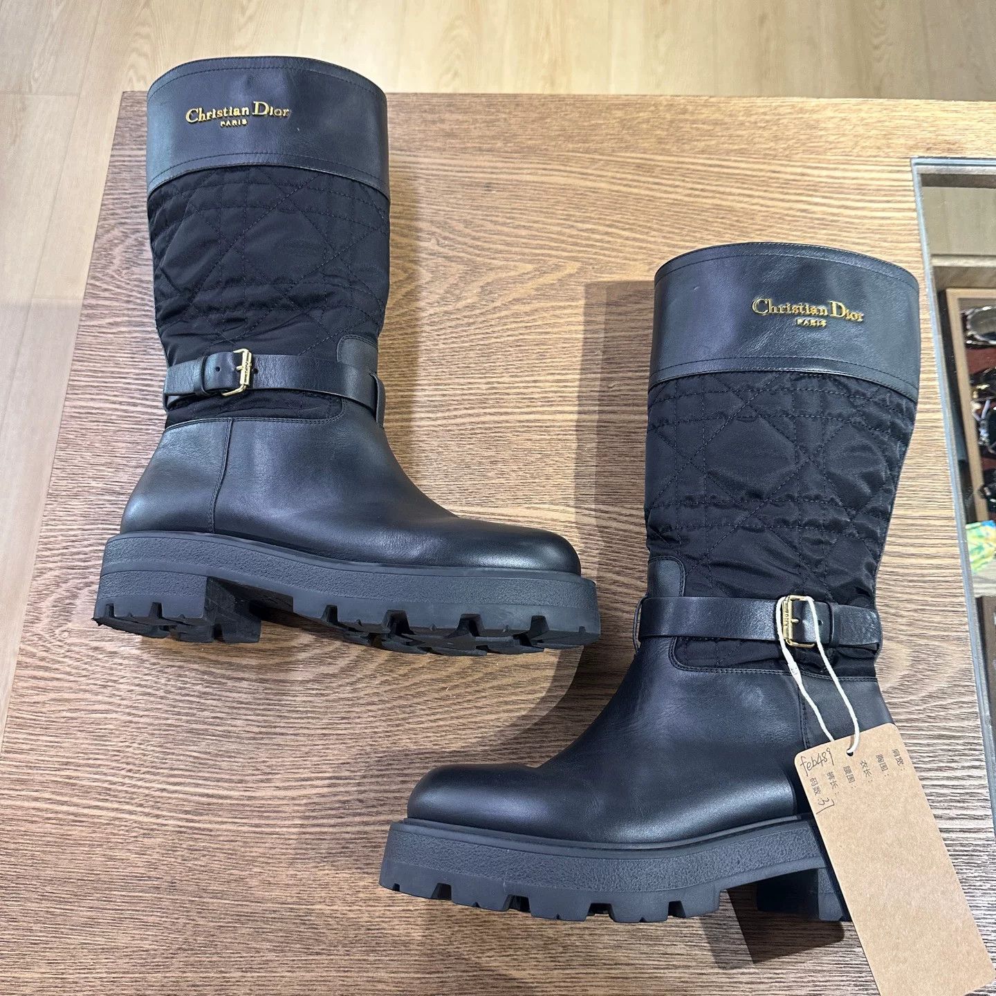 Dior Christian Dior Cannage Logo Knee-High Boots Size US 6 / IT 36 - 3 Thumbnail