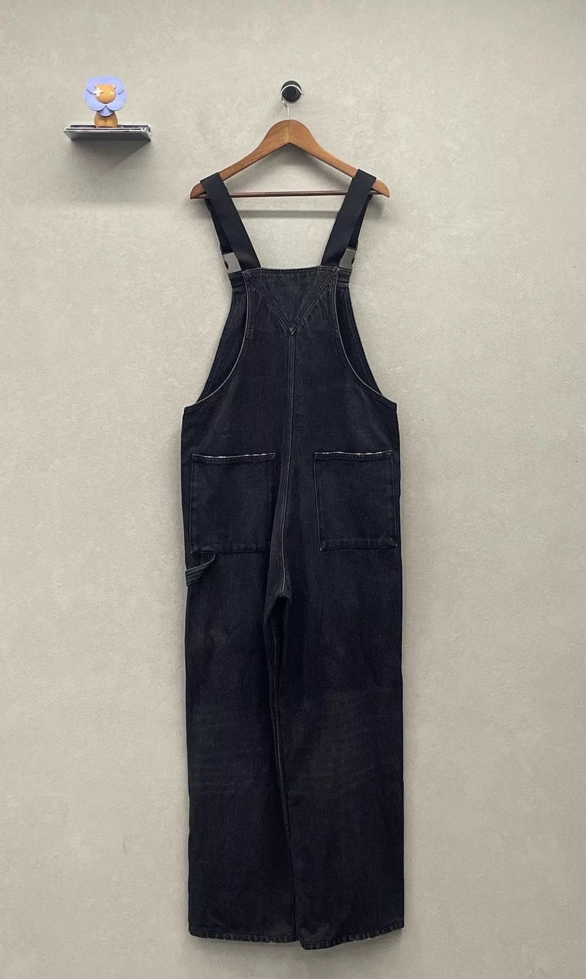 Prada Black Denim Overalls with Adjustable Suspenders Size US 32 / EU 48 - 3 Thumbnail