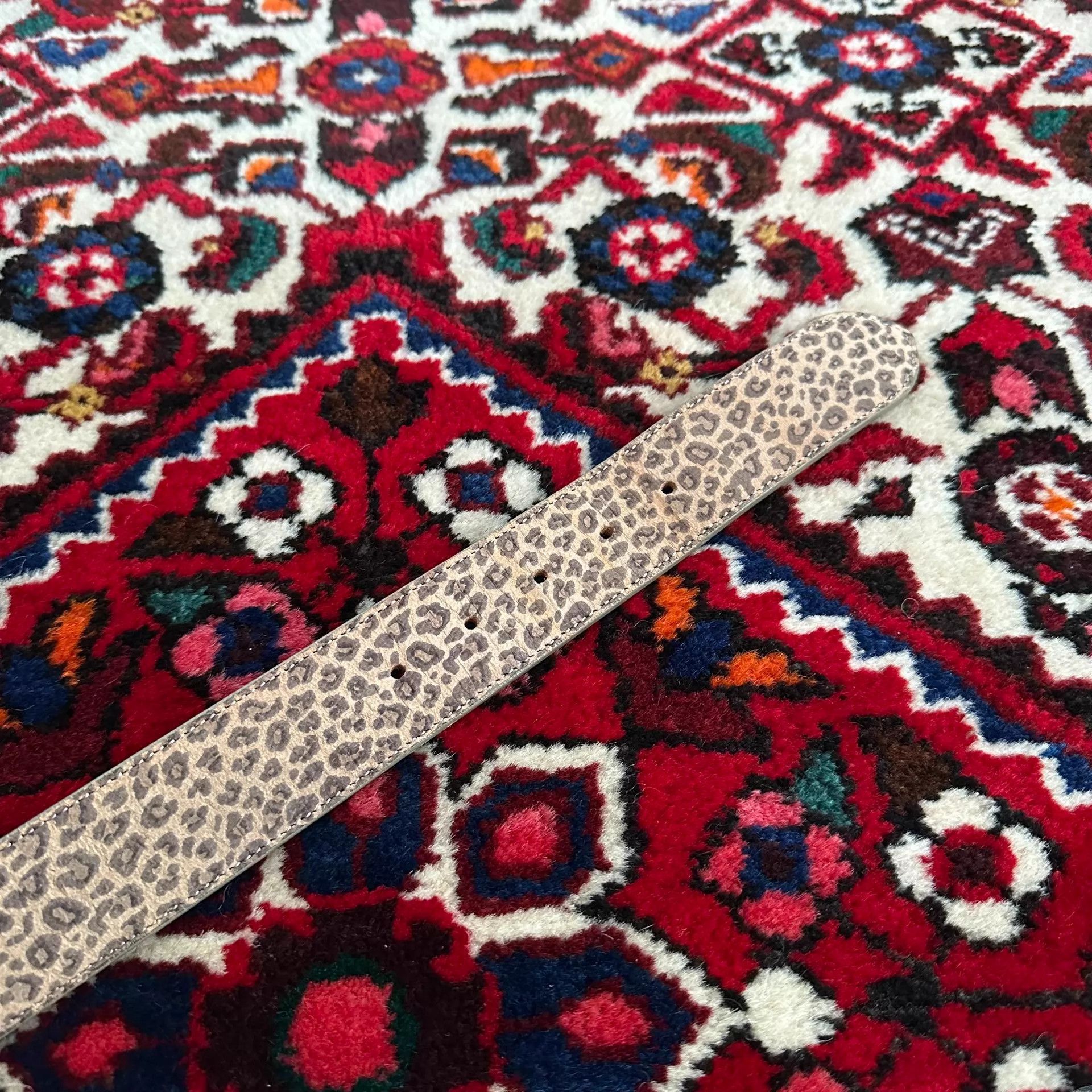 Visvim Leopard Print Leather Belt with Gold Buckle Size ONE SIZE - 9 Thumbnail