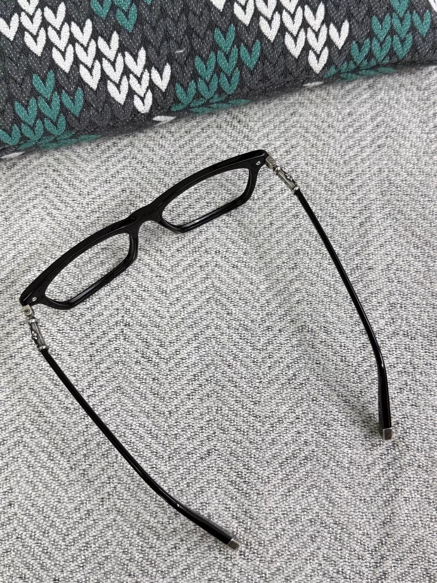 Chrome Hearts Black Square Frame Eyeglasses Size ONE SIZE - 5 Thumbnail
