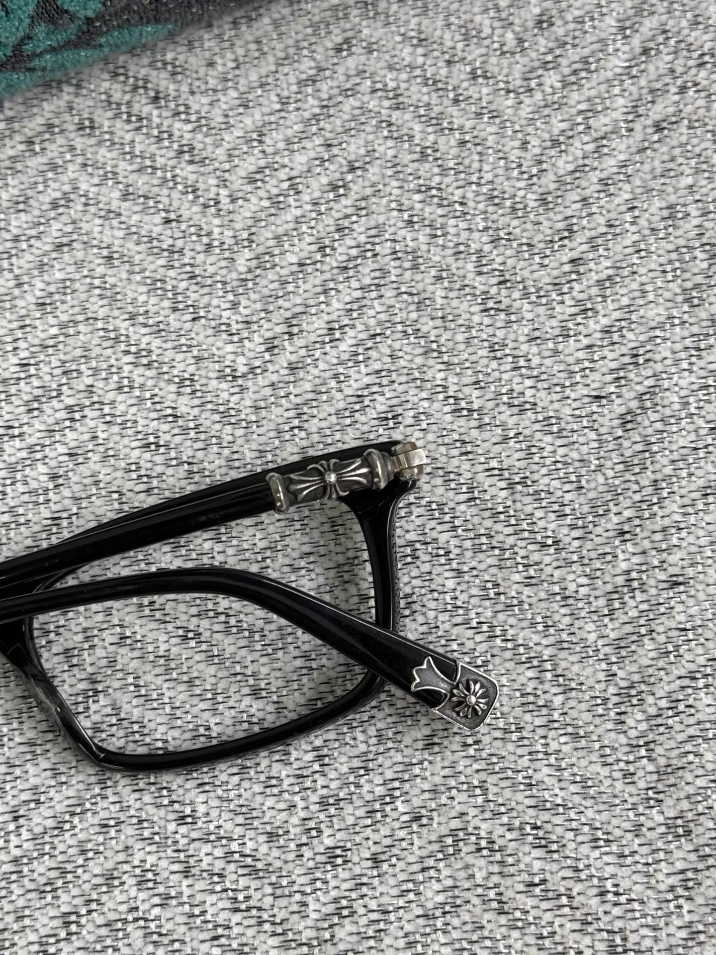 Chrome Hearts Black Square Frame Eyeglasses Size ONE SIZE - 4 Thumbnail