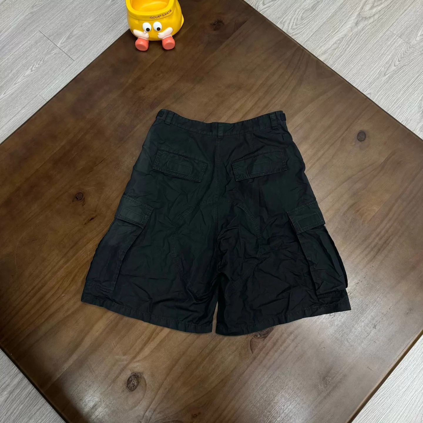 Balenciaga Black Cargo Shorts with Side Pockets Size US 32 / EU 48 - 2 Thumbnail
