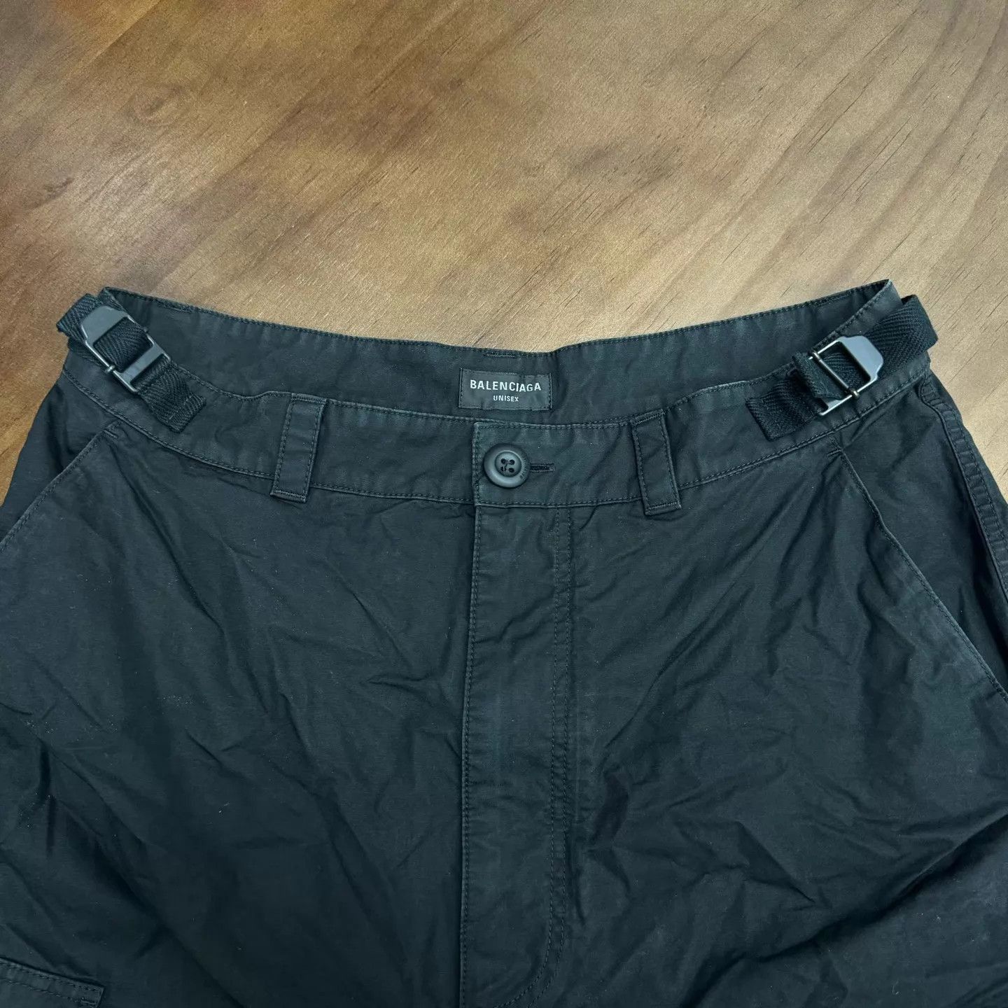 Balenciaga Black Cargo Shorts with Side Pockets Size US 32 / EU 48 - 4 Thumbnail