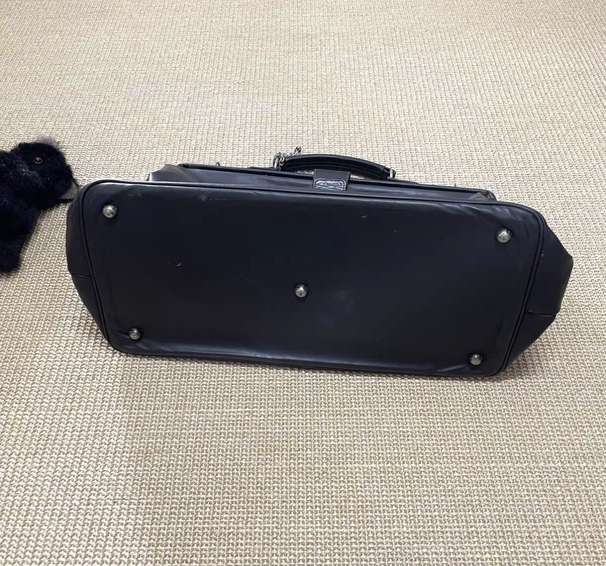 Jean Paul Gaultier Black Leather Briefcase with Handle and Lock Size ONE SIZE - 3 Thumbnail