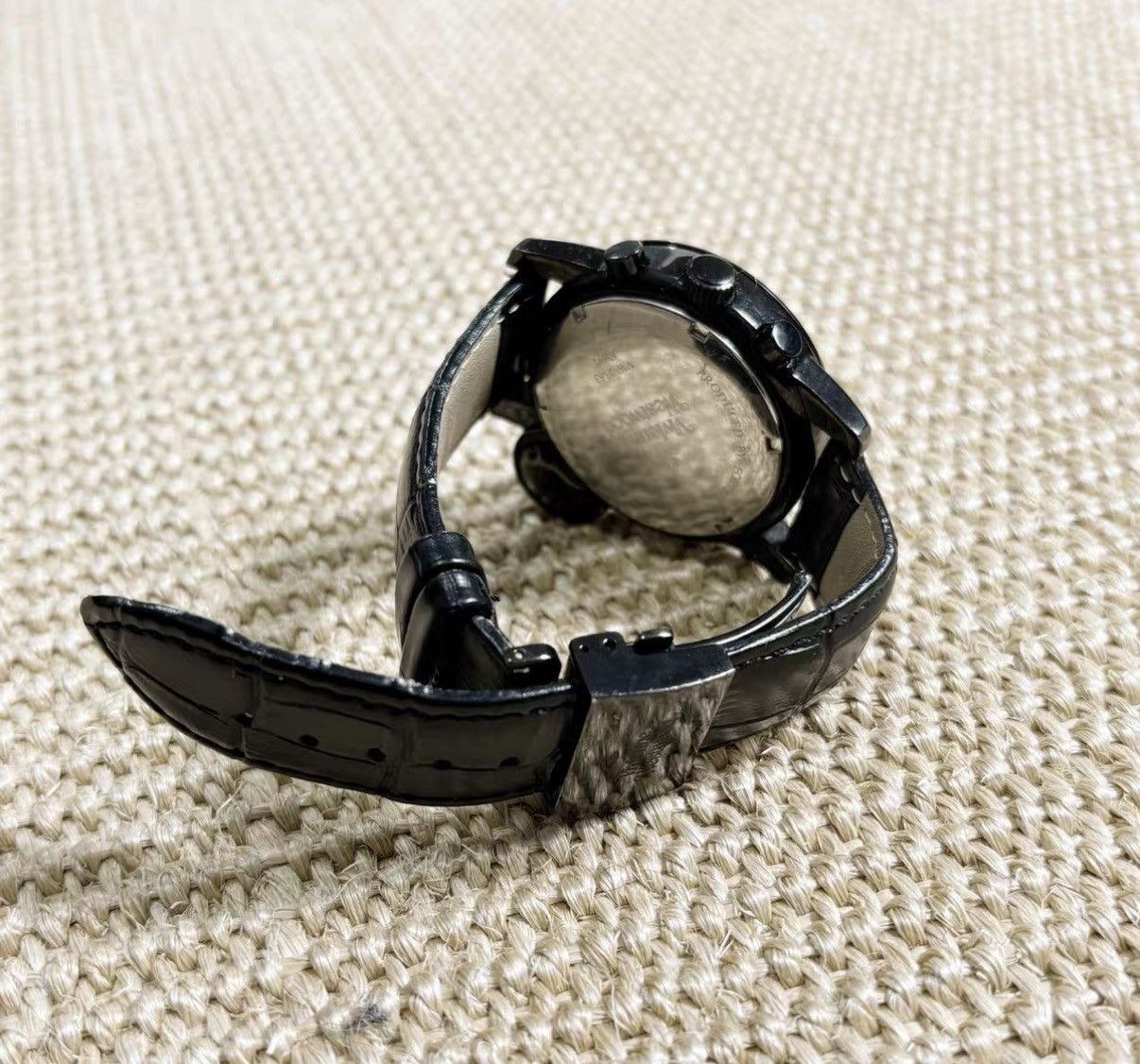 Vivienne Westwood Black Leather Strap Watch with Orb Design Size ONE SIZE - 3 Thumbnail