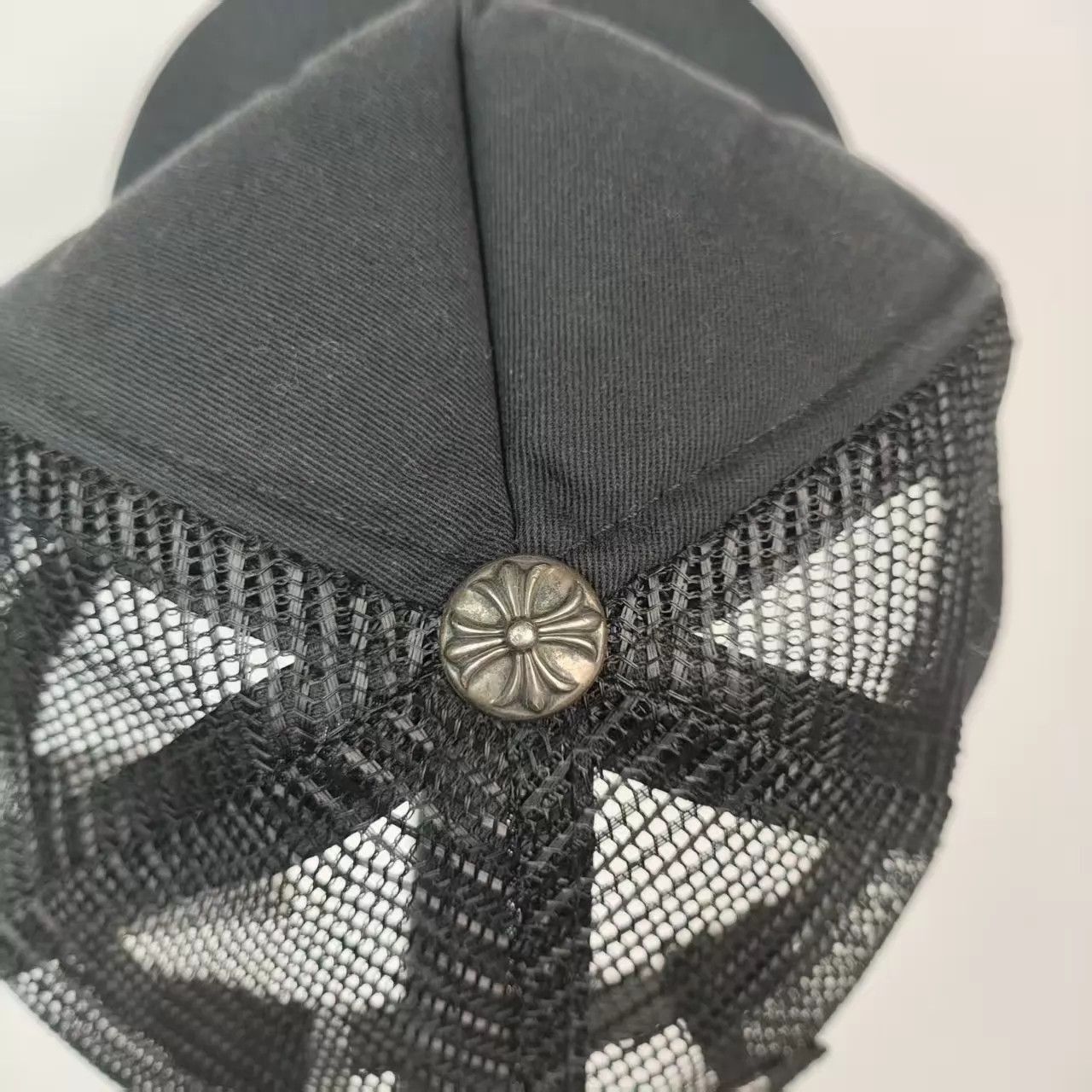 Chrome Hearts Black Cap with Blue Lip and Teeth Patch Size ONE SIZE - 3 Thumbnail
