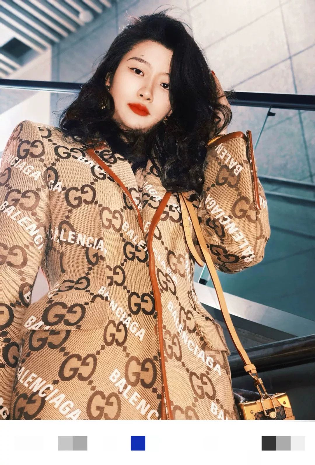 Balenciaga Gucci Balenciaga Co-branded Monogram Blazer Size US S / EU 44-46 / 1 - 9 Thumbnail