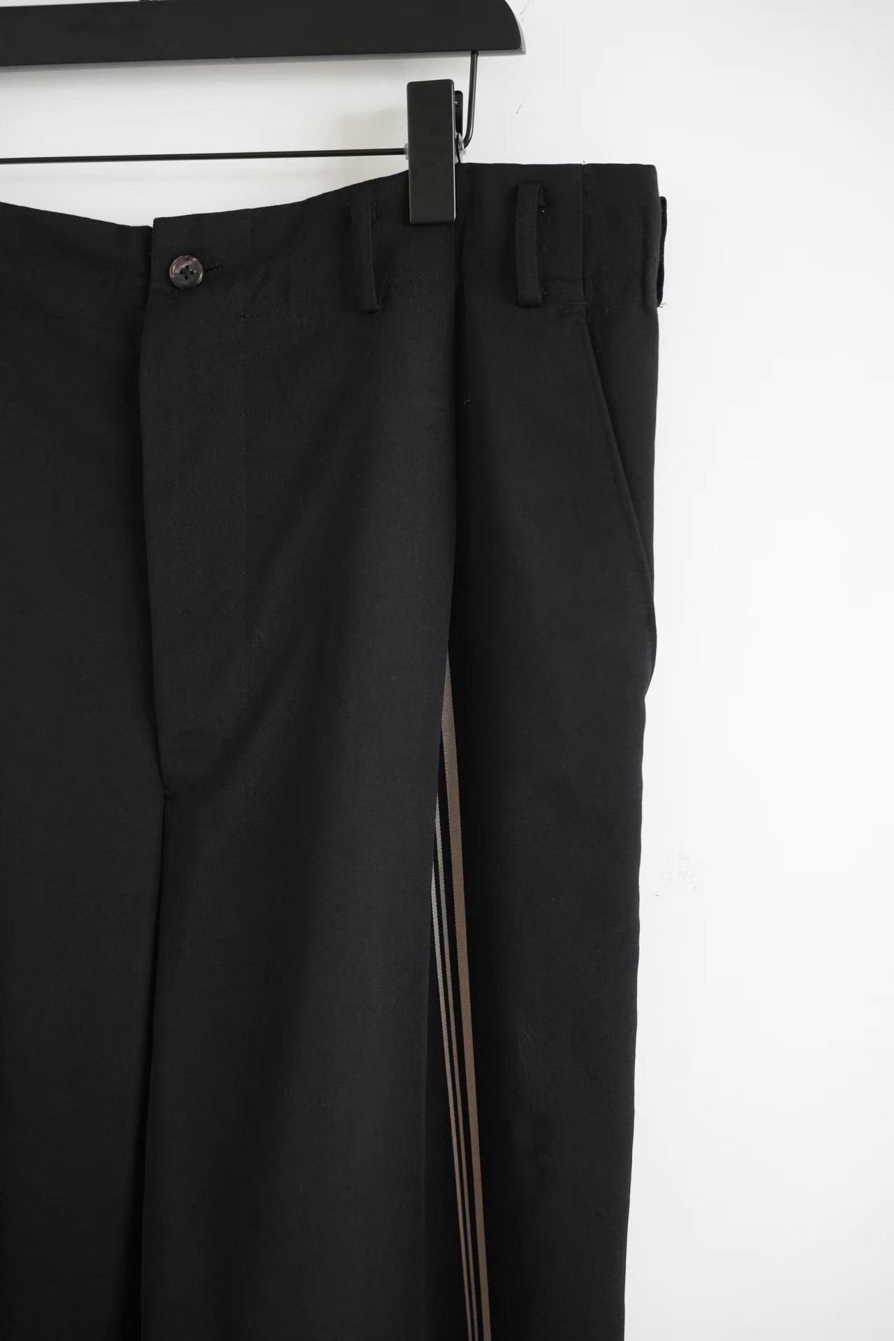 Yohji Yamamoto Black Casual Pants with Side Stripe Detail Size US 32 / EU 48 - 3 Thumbnail