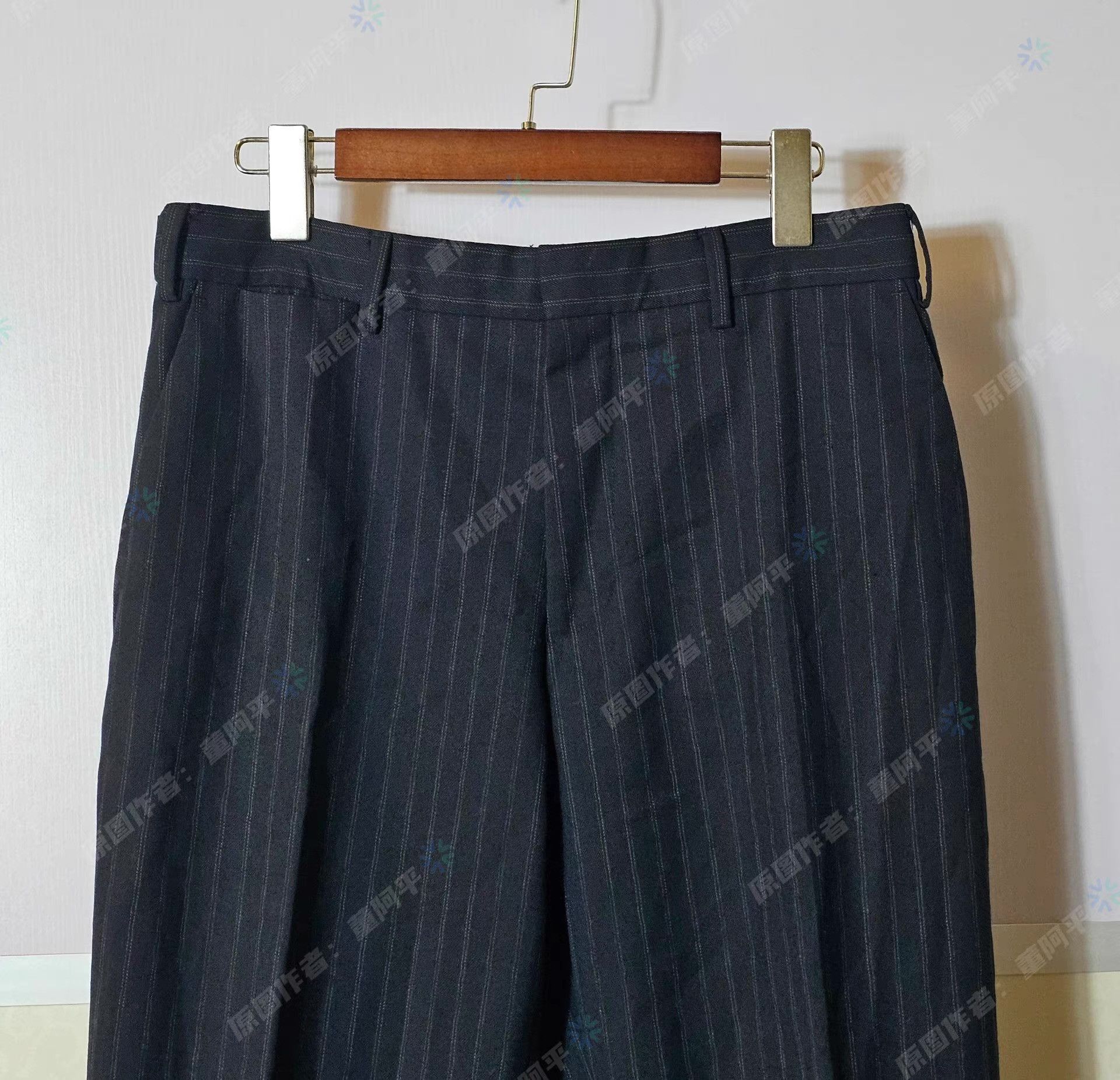 Dries Van Noten Black Pinstripe Casual Pants Size US 32 / EU 48 - 2 Thumbnail
