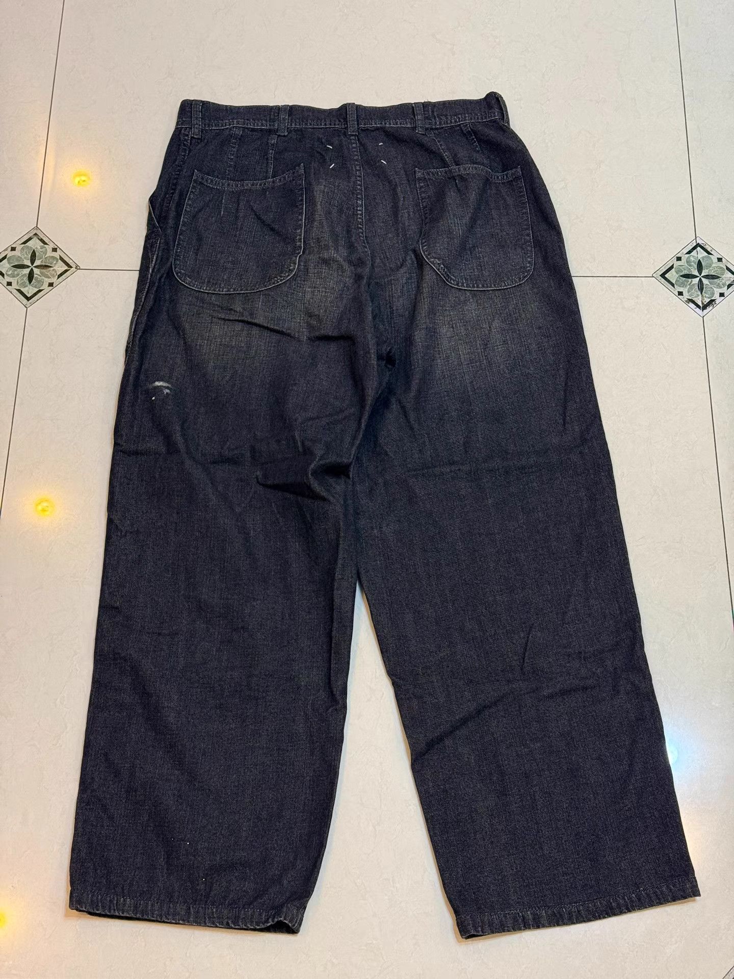 Maison Margiela Black Distressed Denim Wide-Leg Pants Size US 32 / EU 48 - 2 Thumbnail