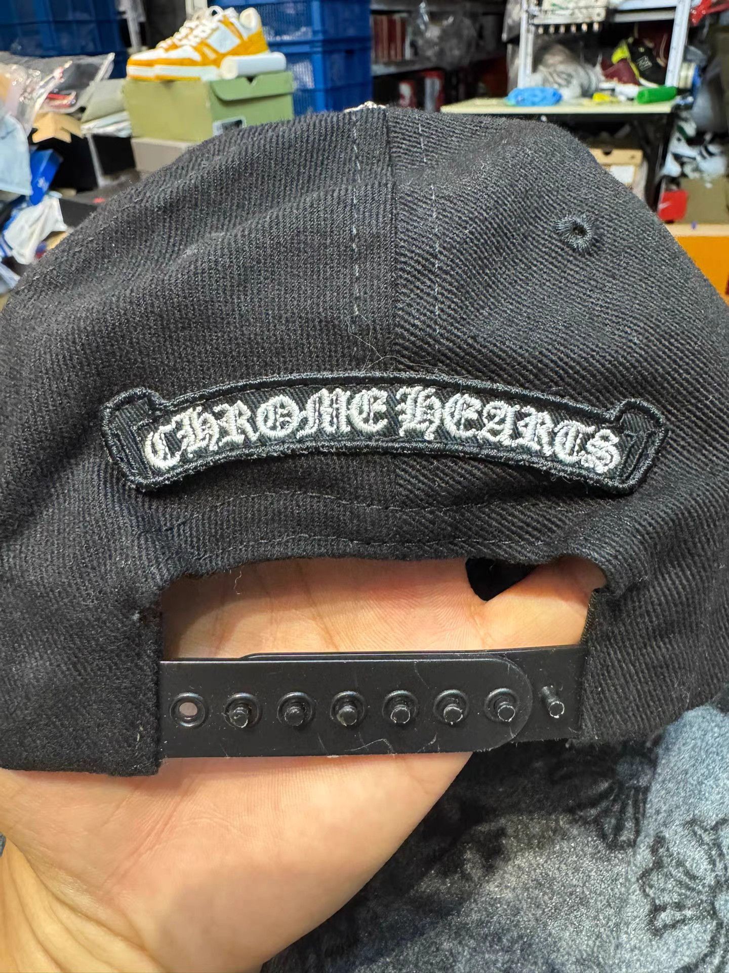Chrome Hearts Black Embroidered Logo Snapback Hat Size ONE SIZE - 2 Thumbnail