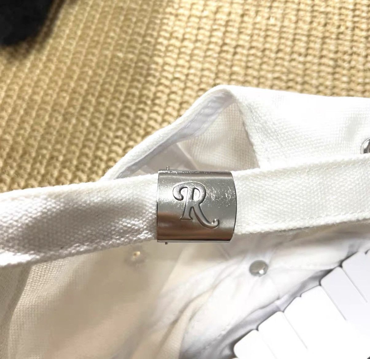 Raf Simons White Wide-Brim Hat with New Order Movement 1981 Print Size ONE SIZE - 6 Thumbnail