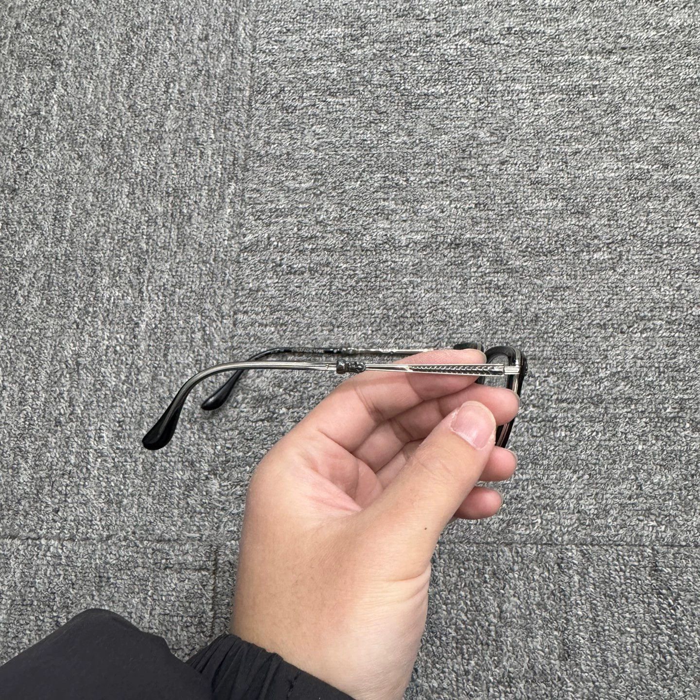 Chrome Hearts Black Rectangular Frame Glasses with Case Size ONE SIZE - 3 Thumbnail