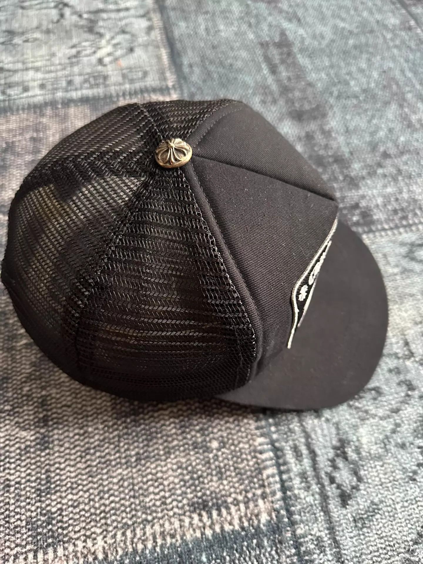 Chrome Hearts Black Embroidered Trucker Hat Size ONE SIZE - 2 Thumbnail