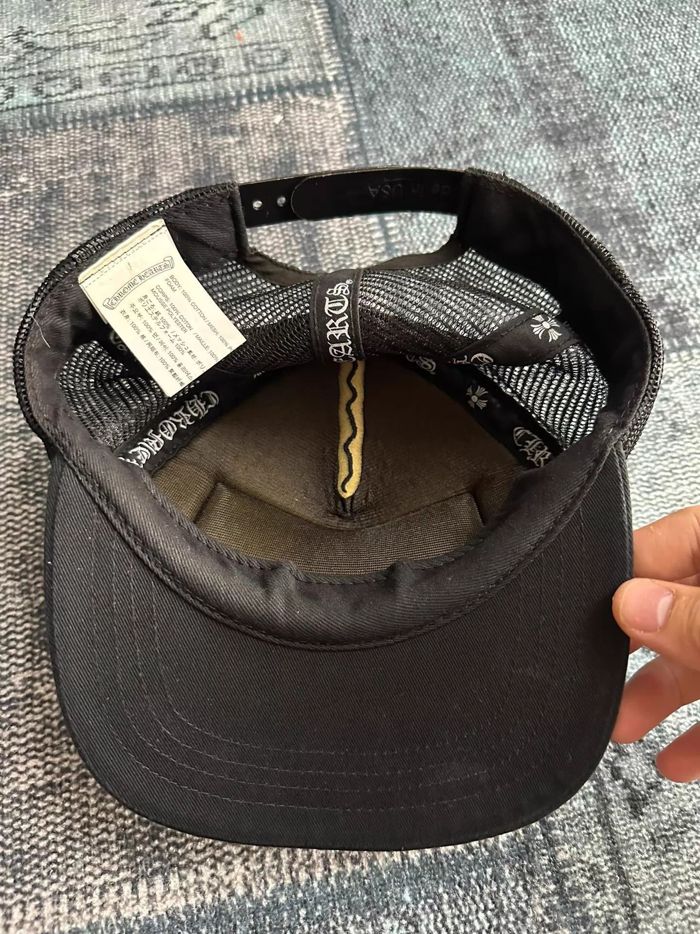 Chrome Hearts Black Embroidered Trucker Hat Size ONE SIZE - 6 Thumbnail