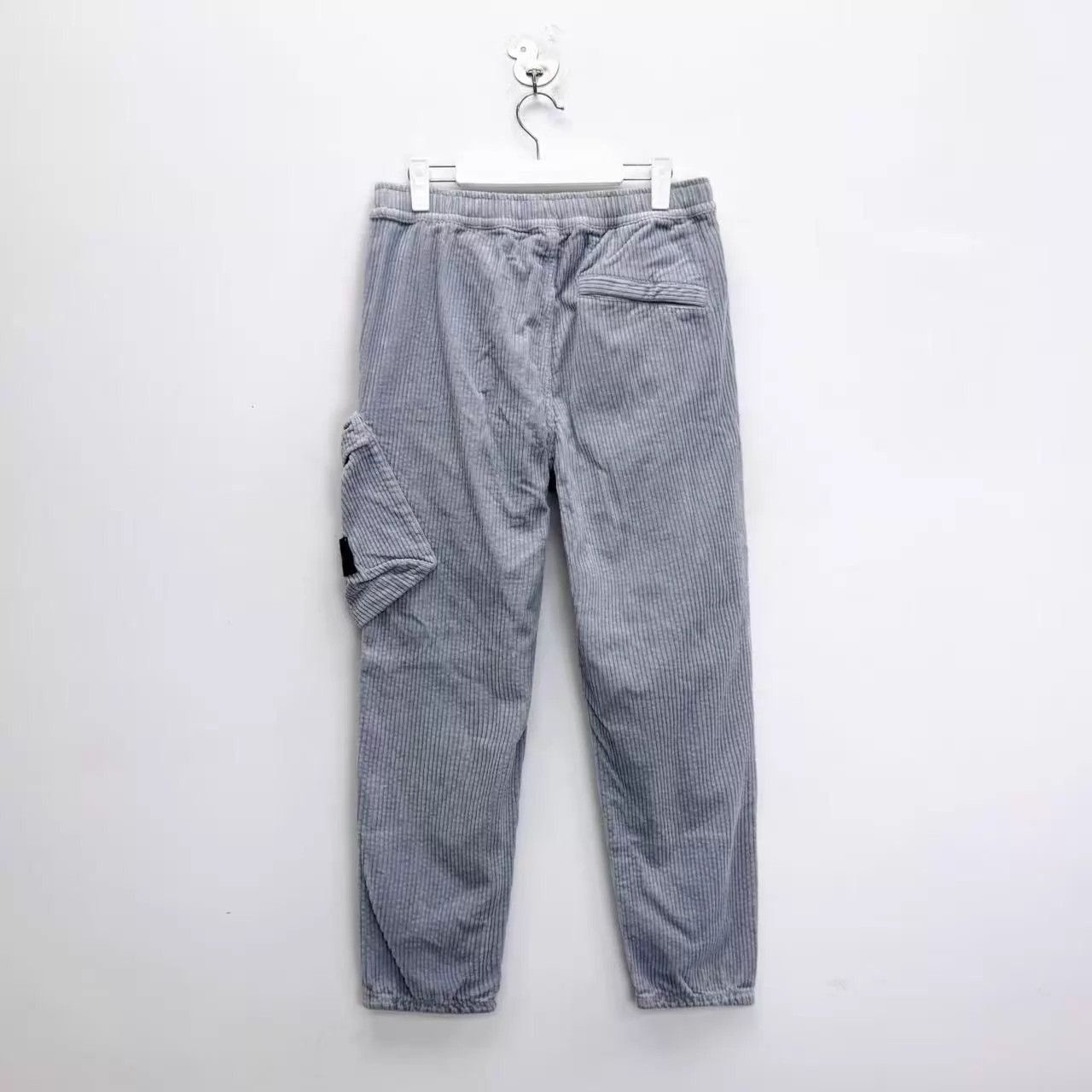 Stone Island Blue Corduroy Cargo Pants with Utility Pocket Size US 32 / EU 48 - 2 Thumbnail