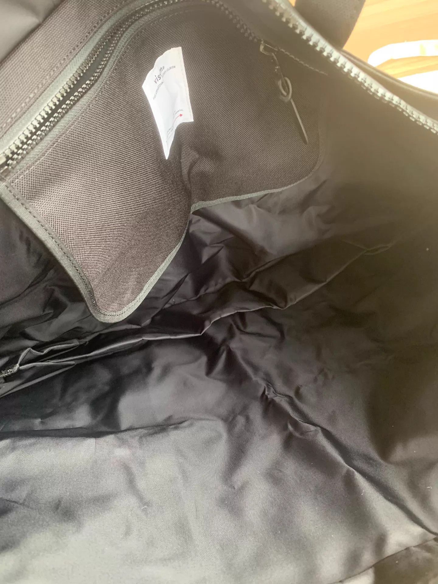 Visvim Black Canvas Tote Bag with Zipper Closure Size ONE SIZE - 5 Thumbnail