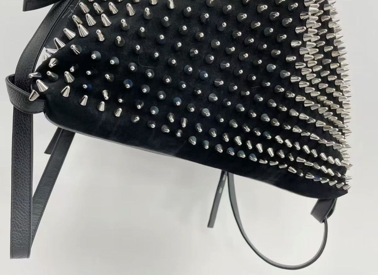 Giuseppe Zanotti Black Spiked Drawstring Backpack Size ONE SIZE - 4 Thumbnail
