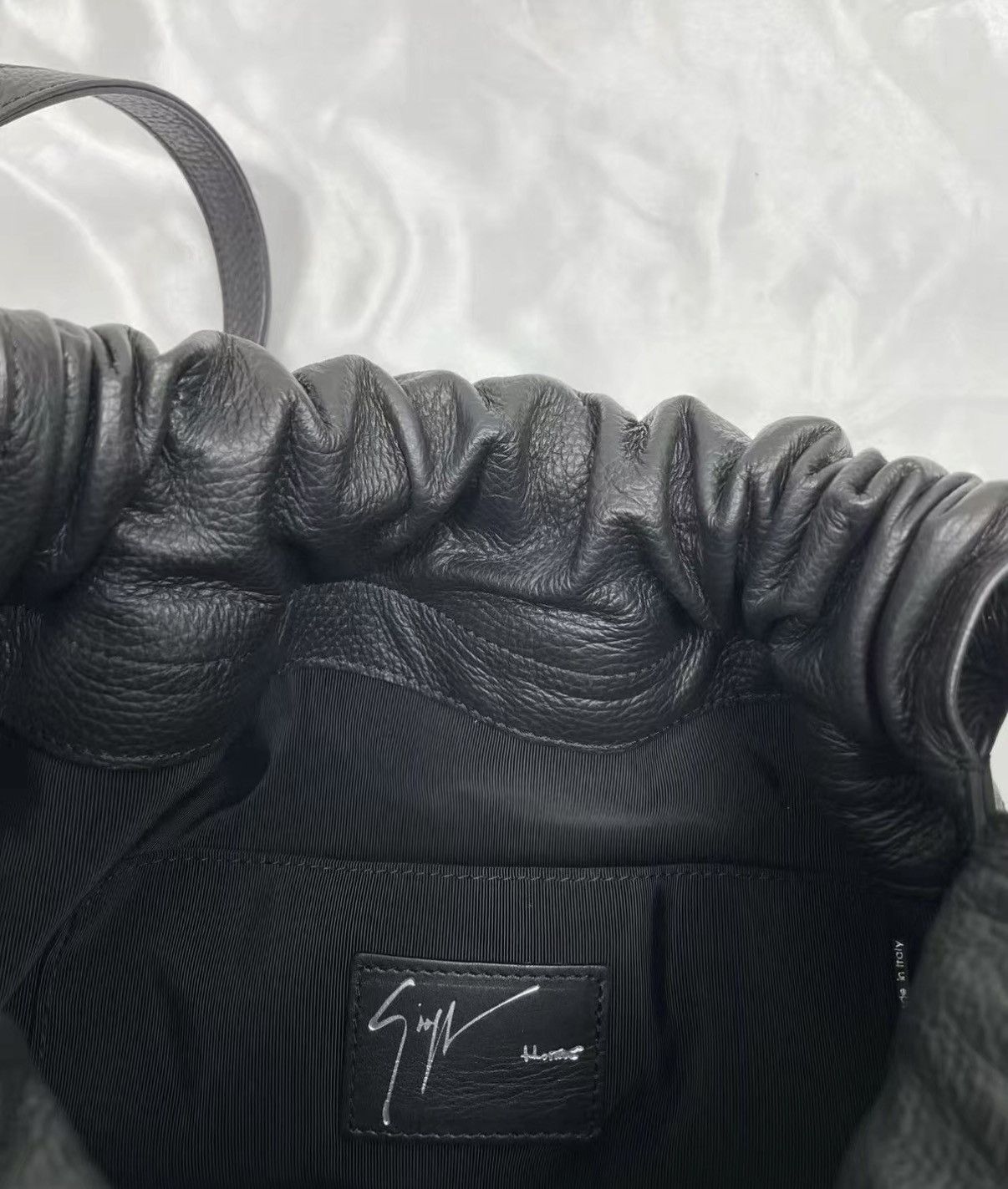Giuseppe Zanotti Black Spiked Drawstring Backpack Size ONE SIZE - 8 Thumbnail