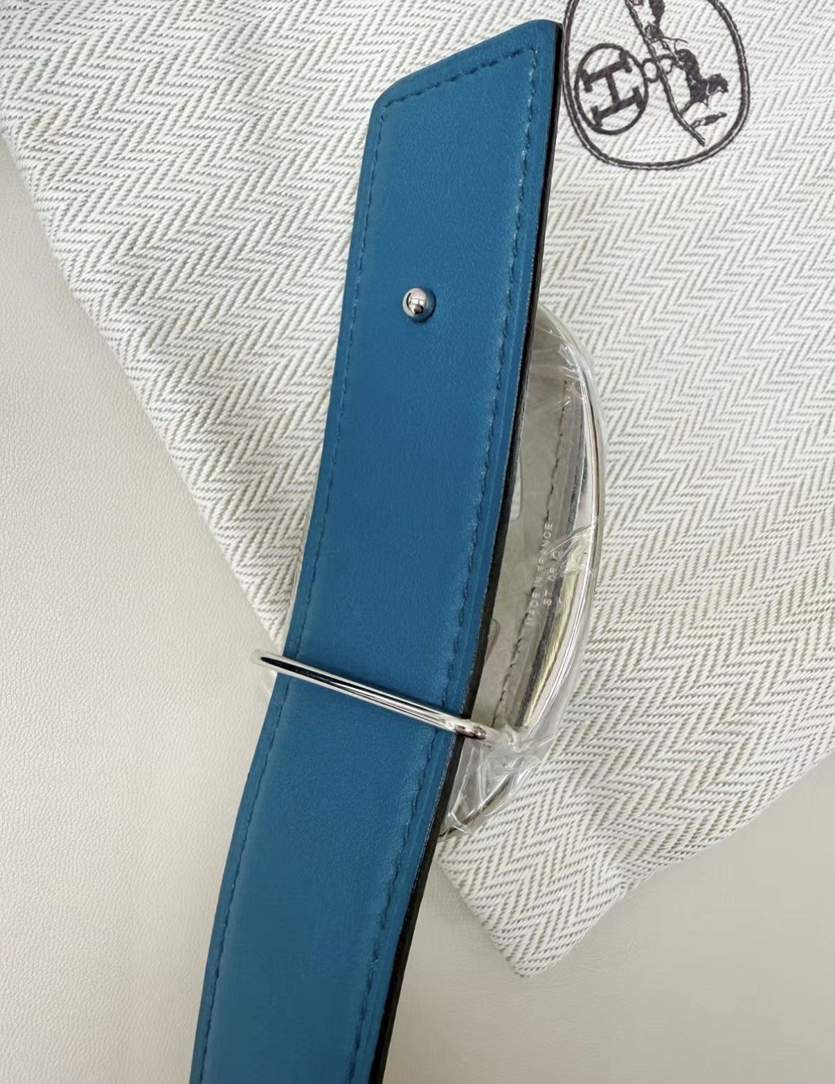 Hermes White Belt with Purple Buckle Size ONE SIZE - 5 Thumbnail