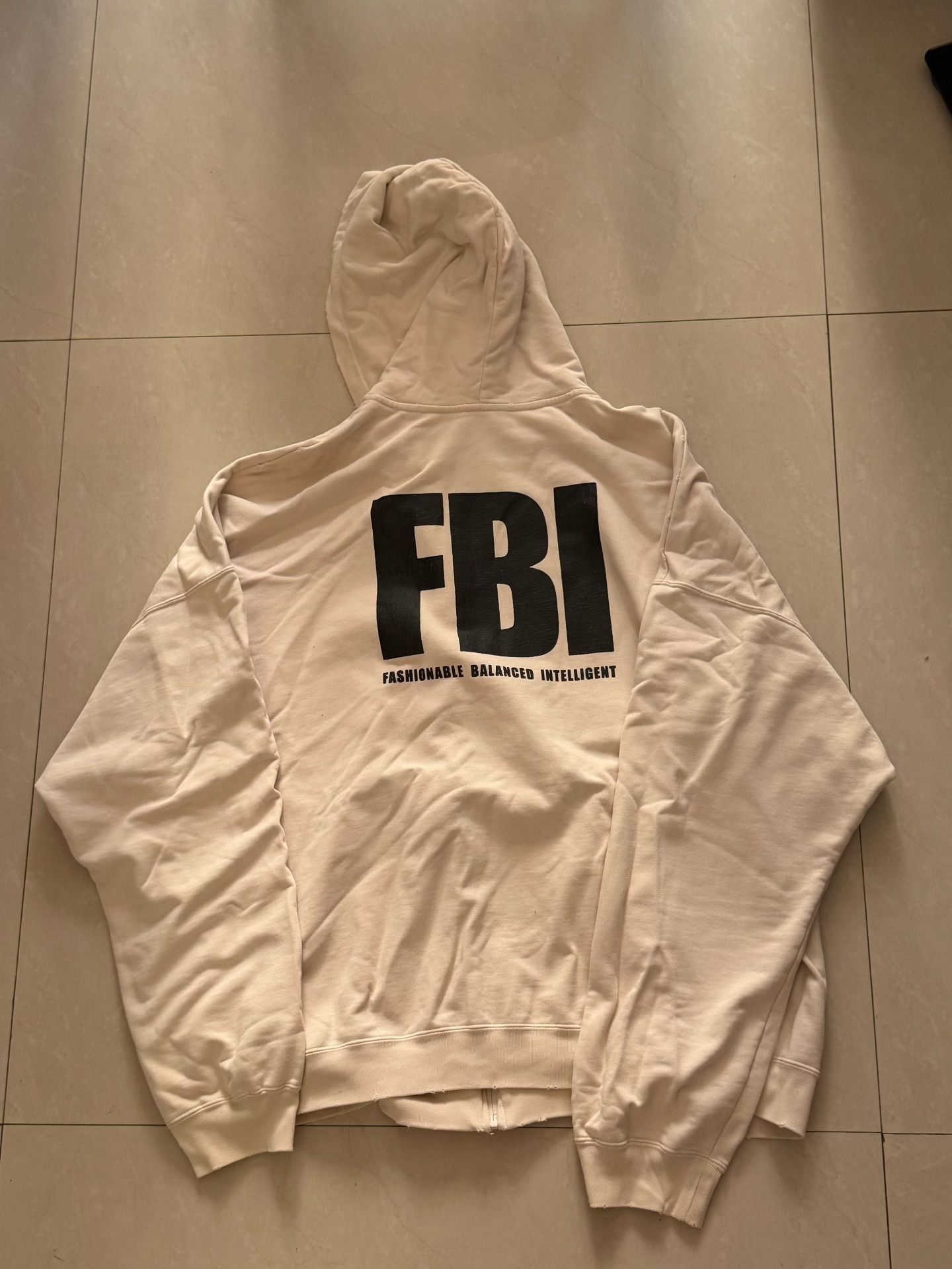 Balenciaga Balenciaga FBI Print Zip Hoodie Size US XL / EU 56 / 4 - 3 Thumbnail