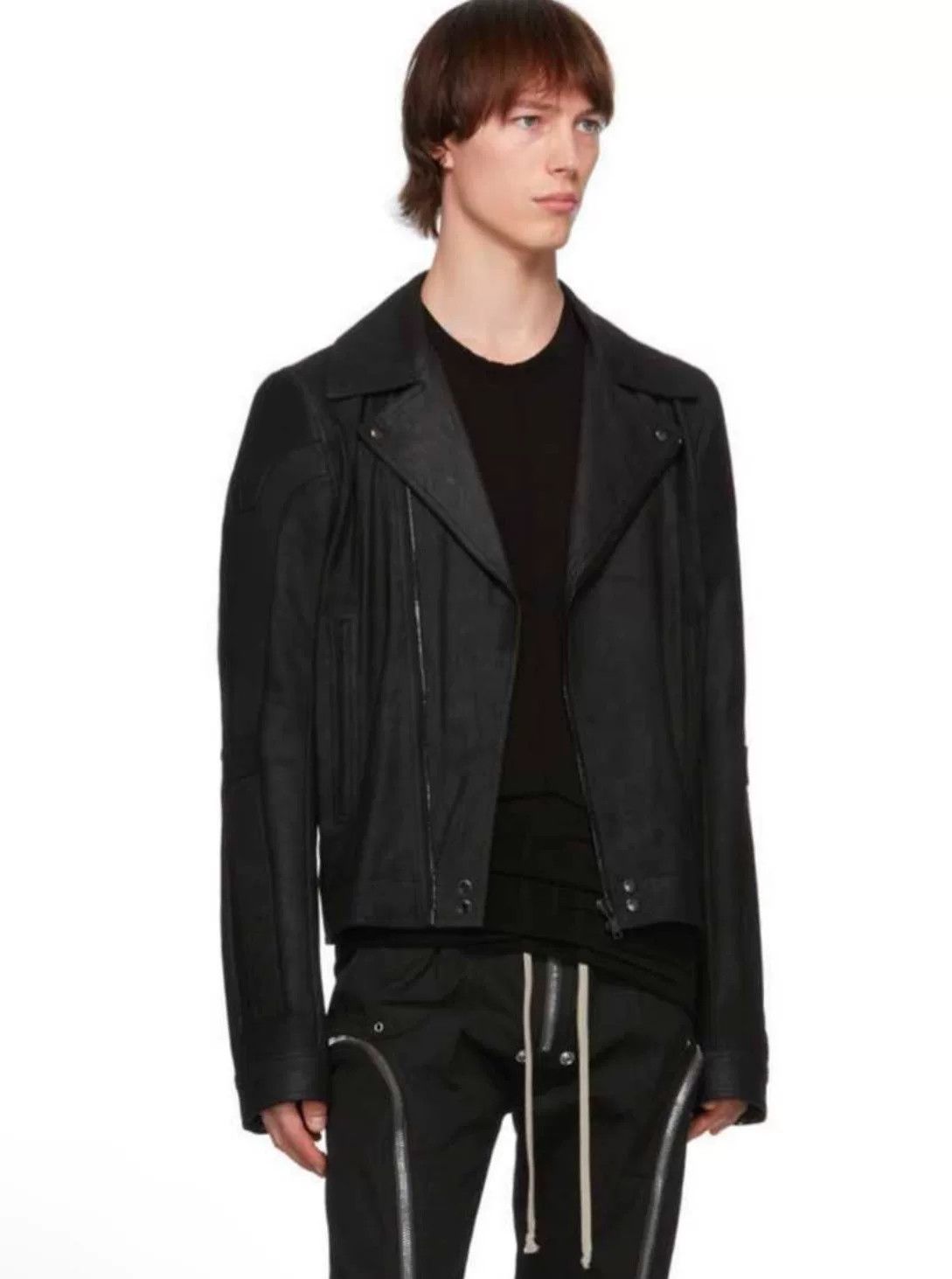 Rick Owens Rick Owens Sheepskin Burn Stitch Biker Jacket Size US L / EU 52-54 / 3 - 7 Thumbnail