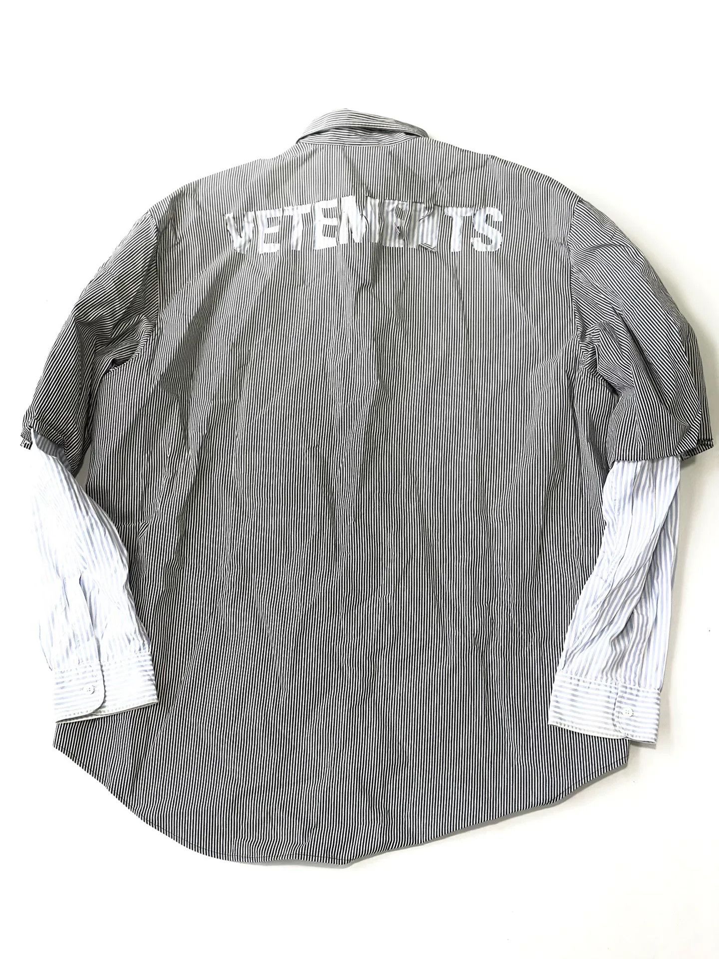 Vetements Vetements Logo Patchwork Striped Shirt Size US L / EU 52-54 / 3 - 2 Thumbnail