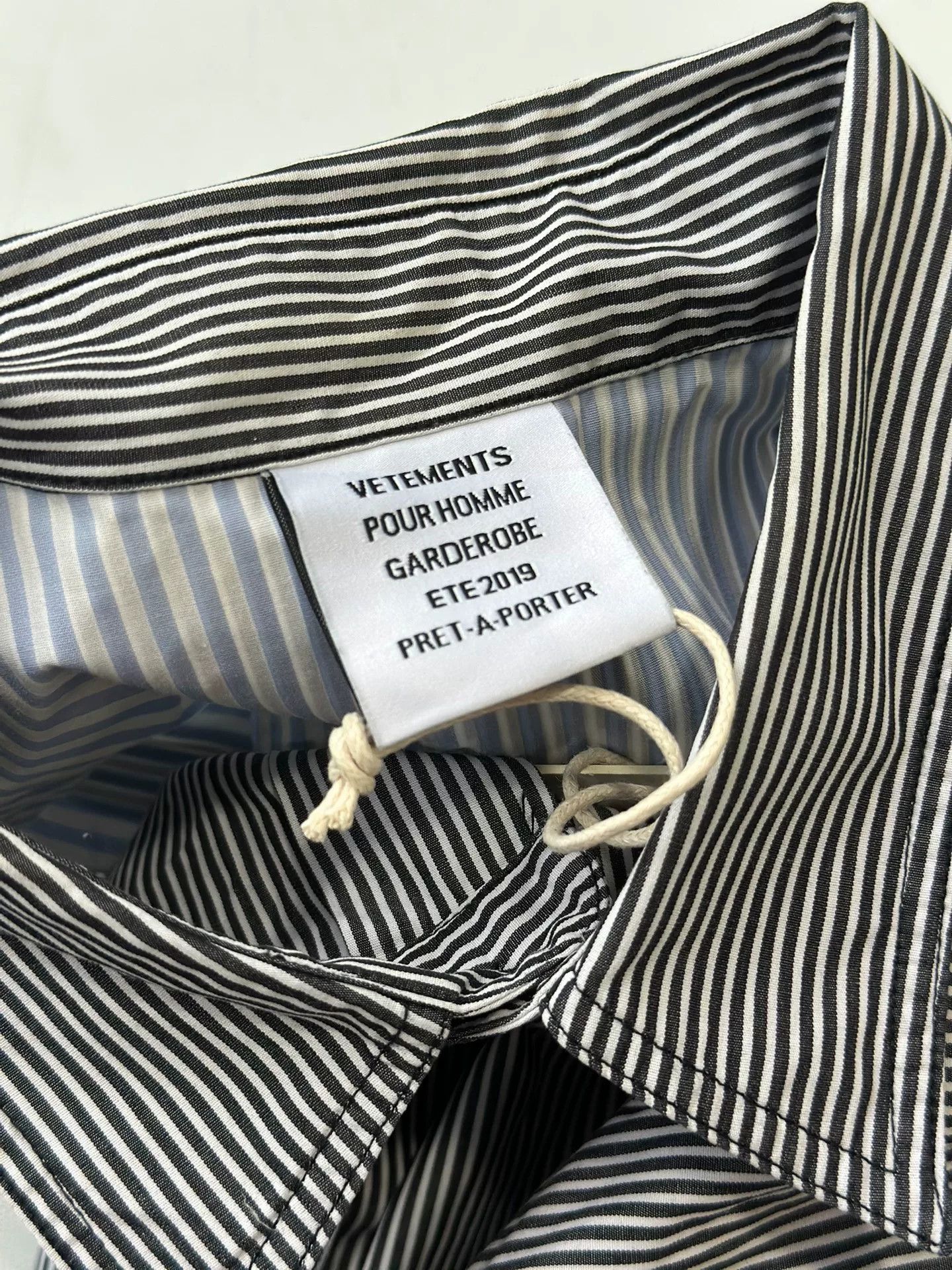 Vetements Vetements Logo Patchwork Striped Shirt Size US L / EU 52-54 / 3 - 3 Thumbnail