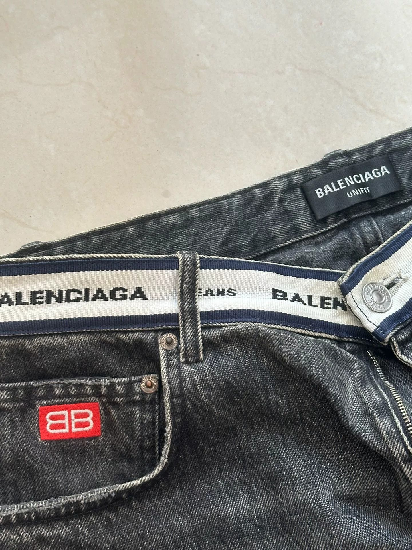 Balenciaga Balenciaga Washed Black Jeans with Belt Size US 32 / EU 48 - 2 Thumbnail
