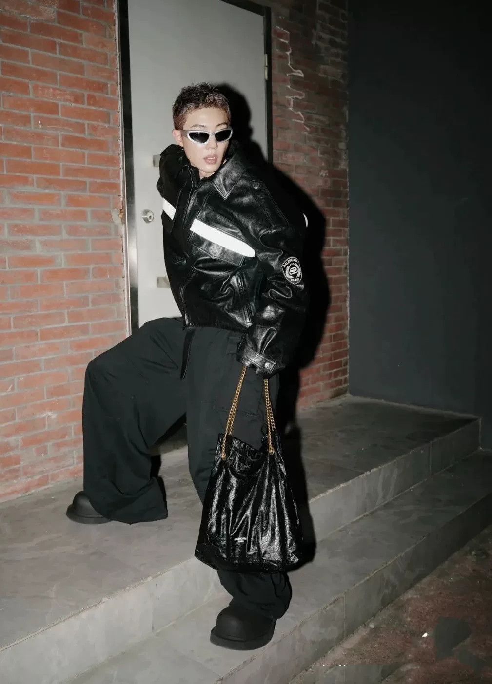 Balenciaga Balenciaga 2023SS Runway Uniform Leather Jacket Size US M / EU 48-50 / 2 - 7 Thumbnail