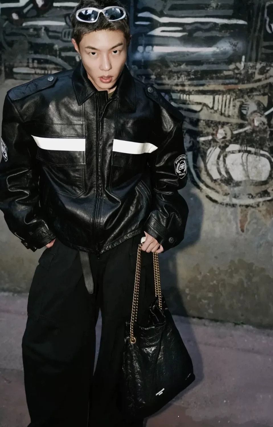 Balenciaga Balenciaga 2023SS Runway Uniform Leather Jacket Size US M / EU 48-50 / 2 - 6 Thumbnail