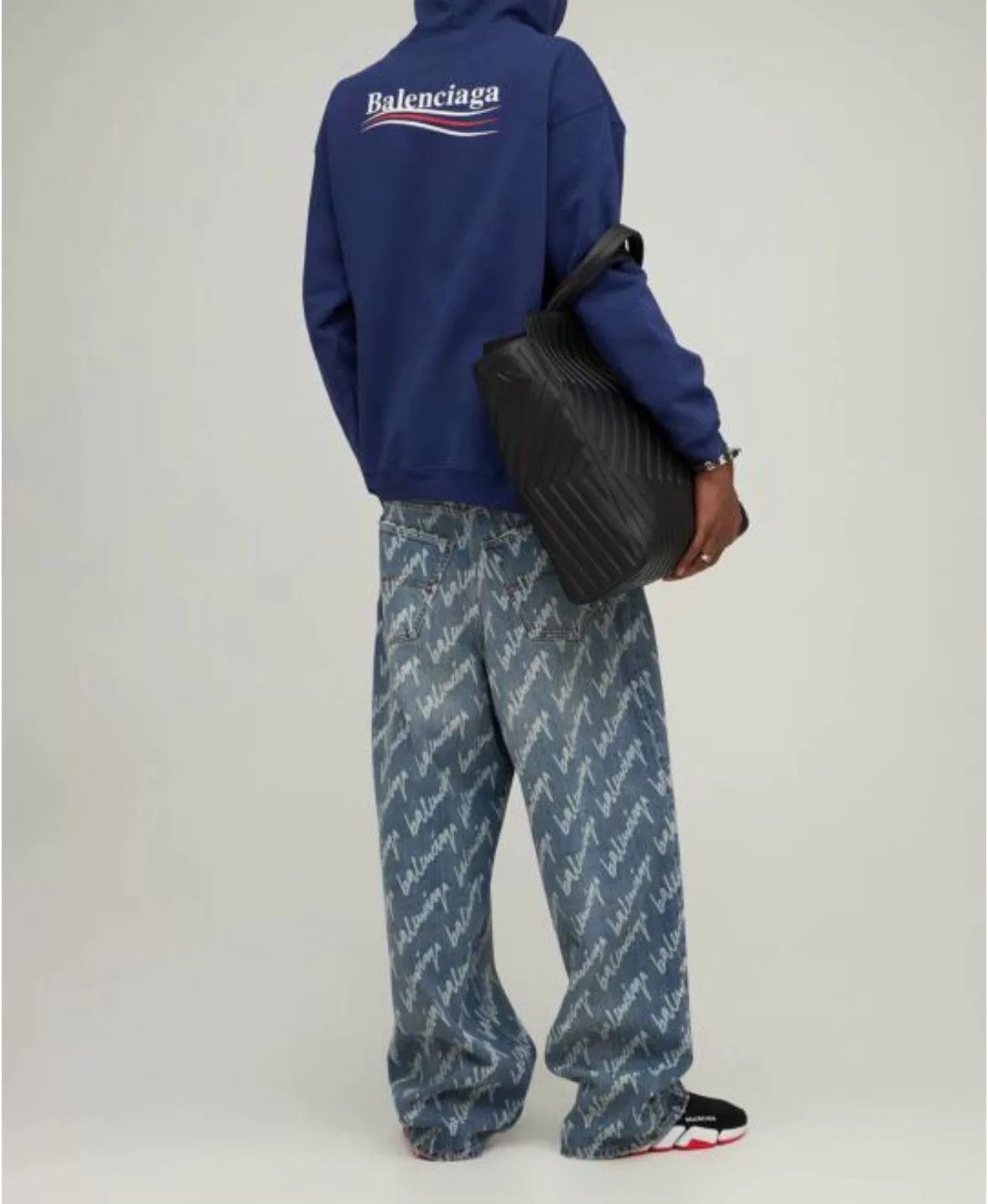 Balenciaga Balenciaga Logo Print Denim Jeans Size US 32 / EU 48 - 7 Thumbnail